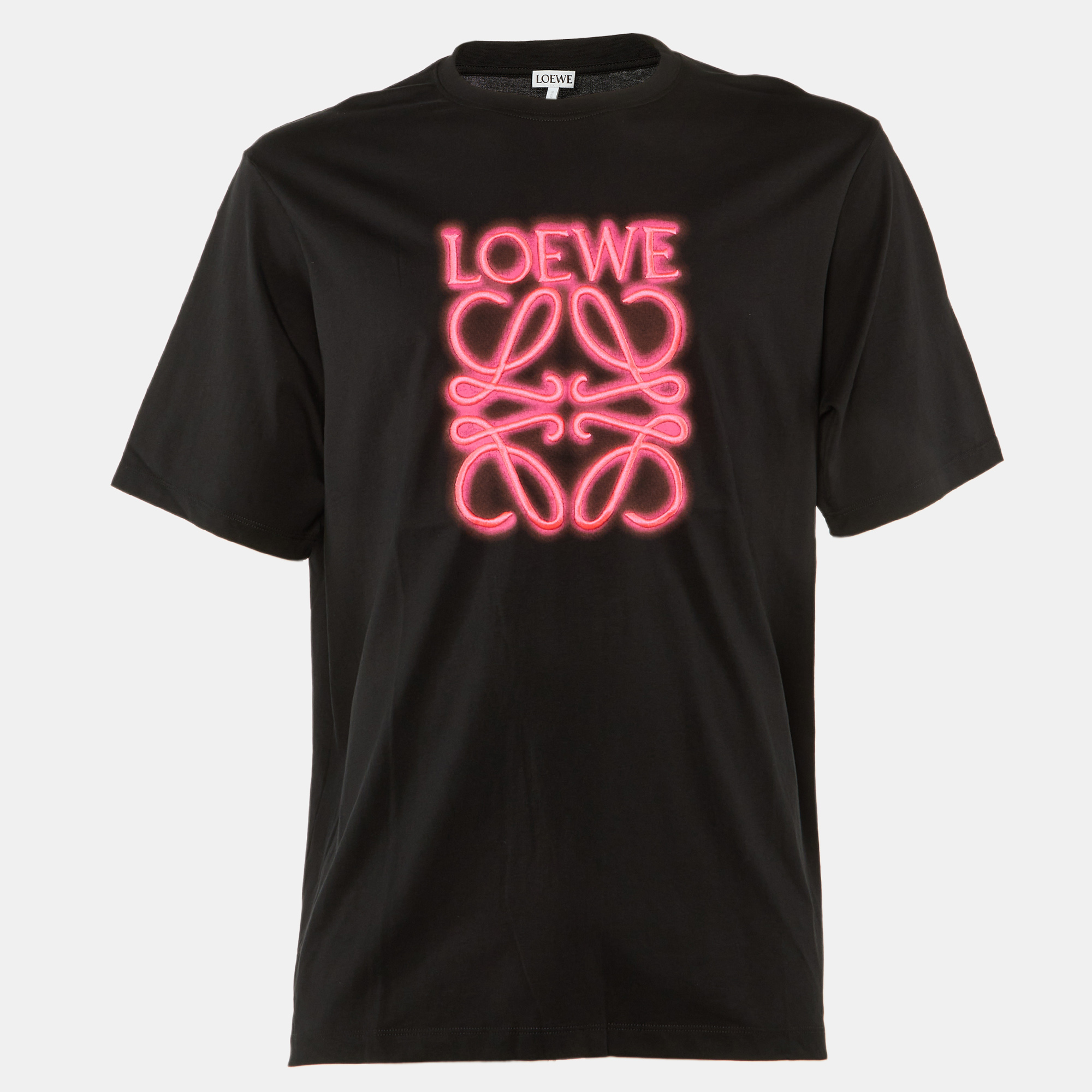 

Loewe Black Neon Anagram Cotton Crew Neck T-Shirt S