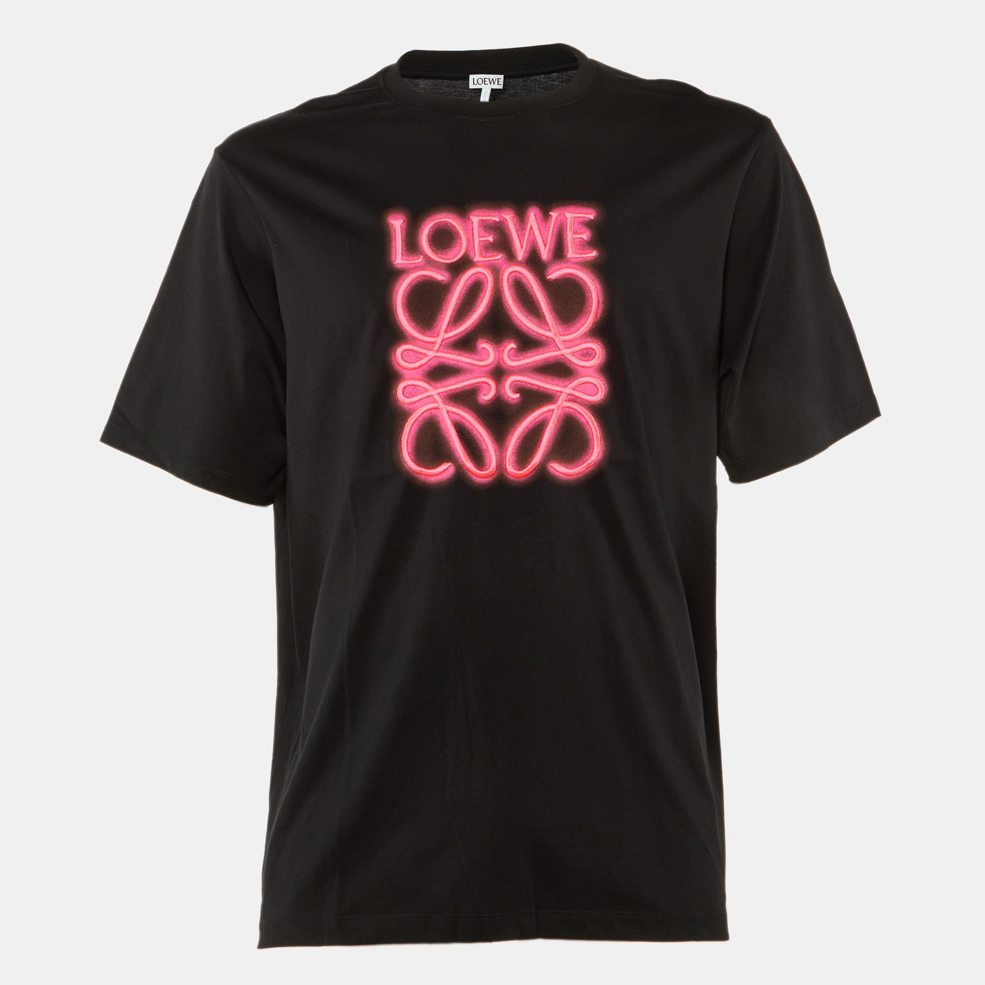 

Loewe Black Neon Anagram Cotton Crew Neck T-Shirt L