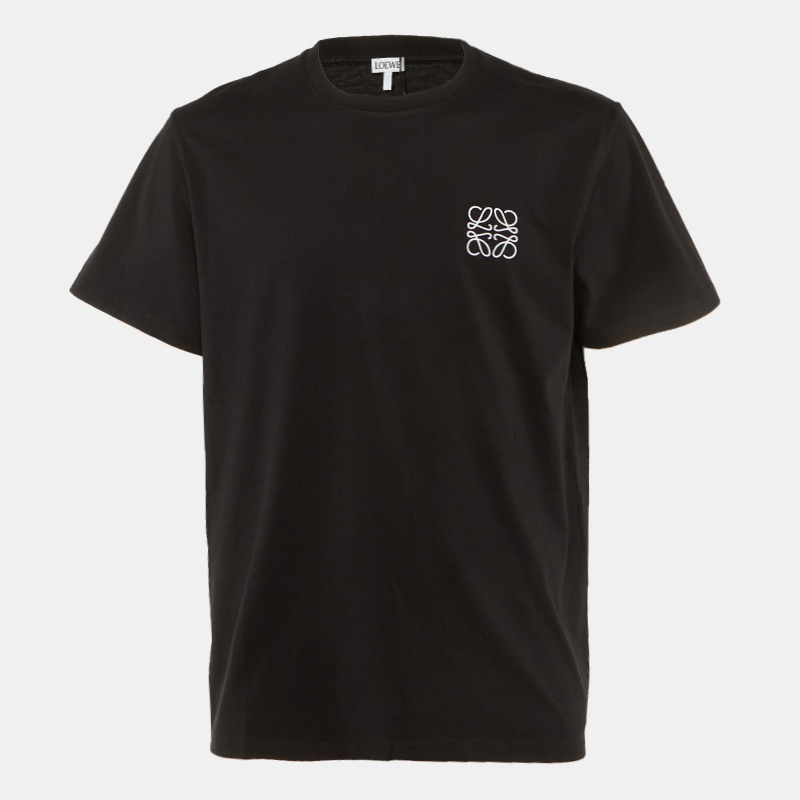 

Loewe Black Anagram Embroidered Cotton Crew Neck T-Shirt XL