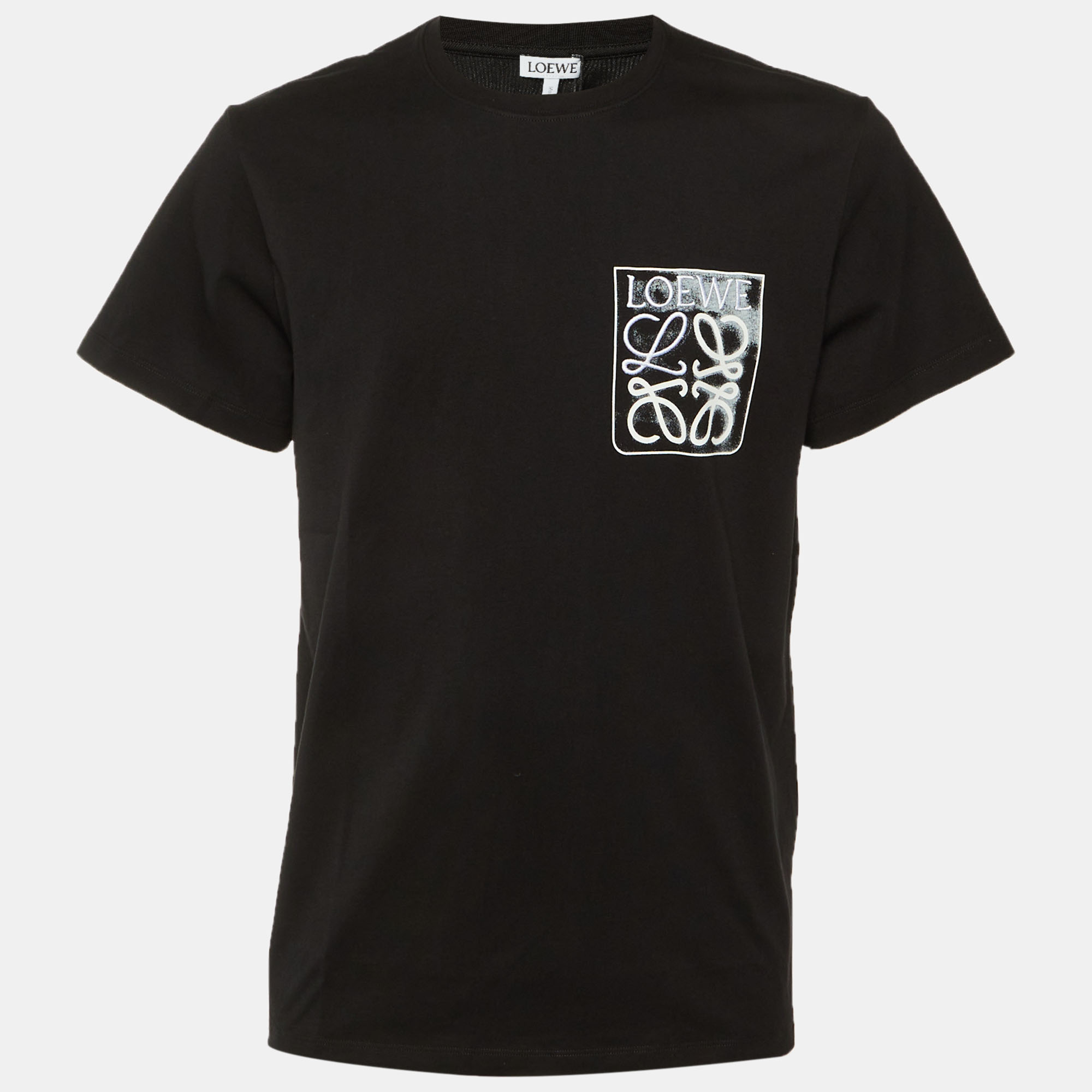 

Loewe Black Cotton Anagram Fake Pocket T-Shirt S