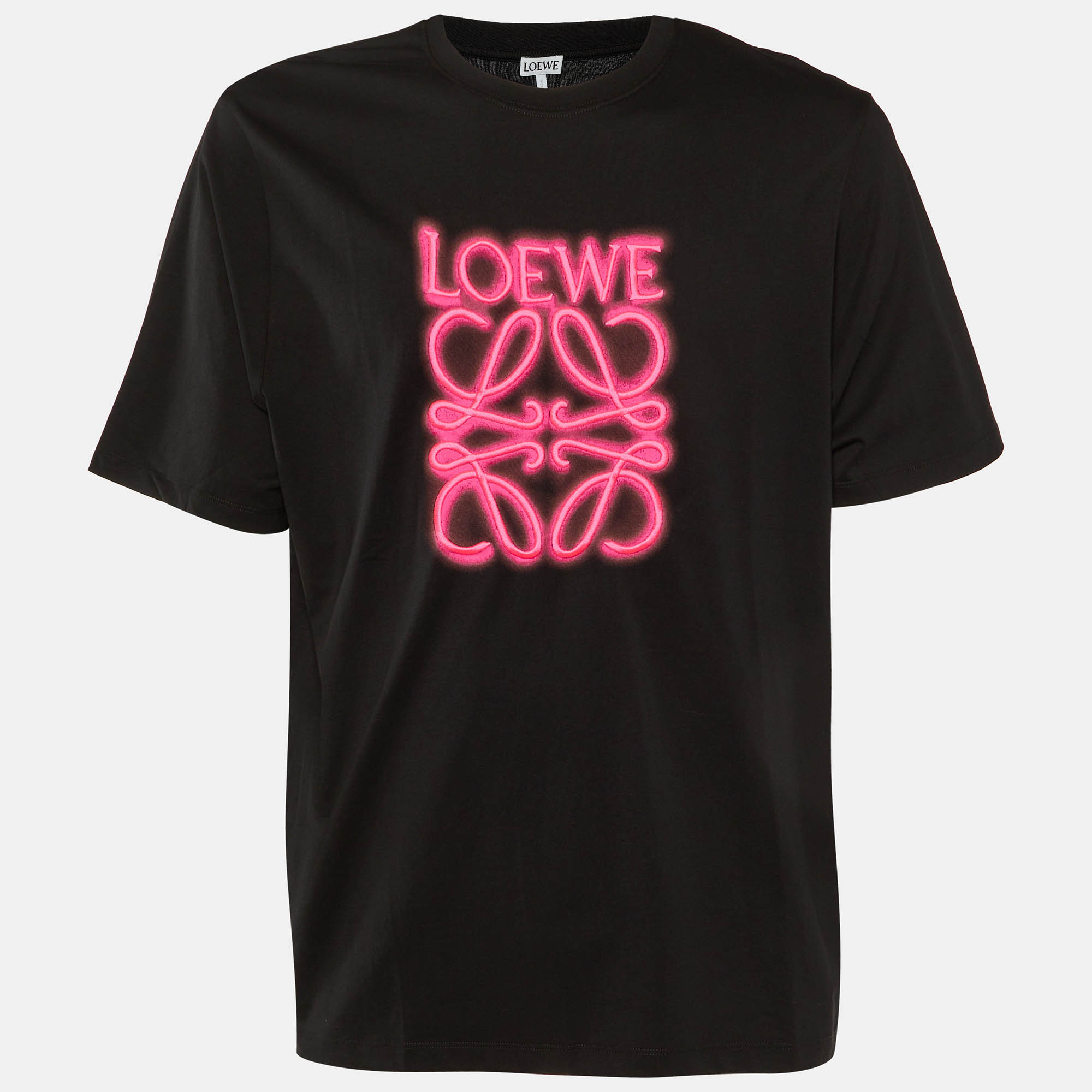 

Loewe Black Neon Anagram Embroidered Cotton Crew Neck T-Shirt M