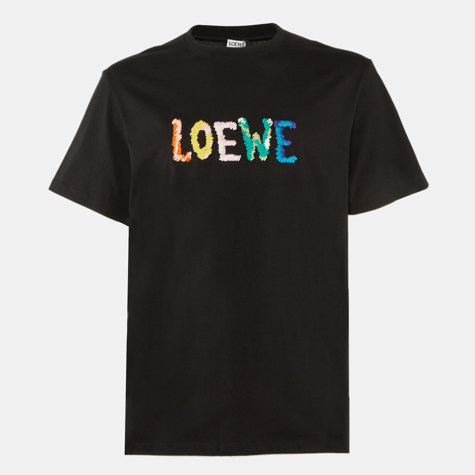 

Loewe Black Cotton Anagram Embroidered Relaxed Fit T-Shirt M, Beige