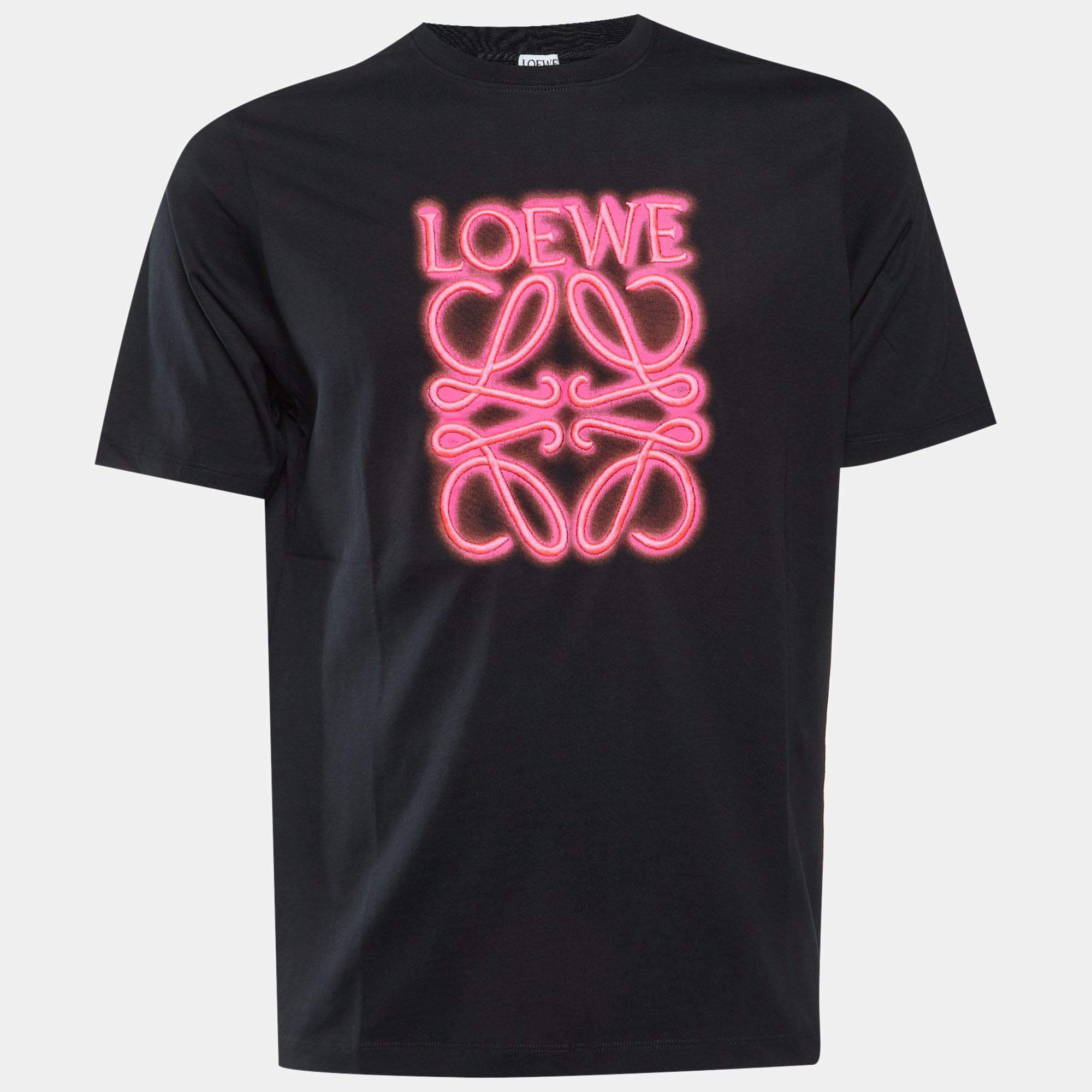 

Loewe Black Neon Anagram Cotton Crew Neck T-Shirt XS