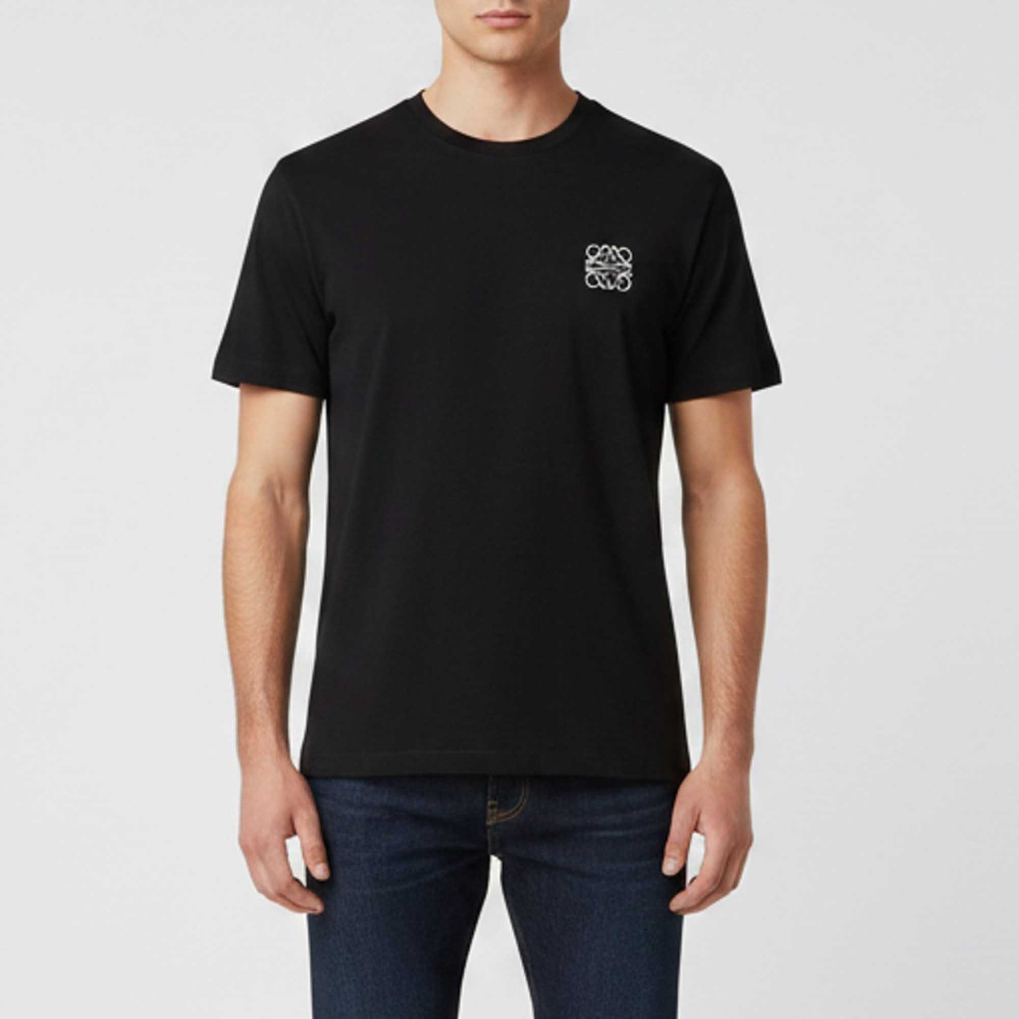 

Loewe Black Anagram Embroidery Cotton Crew Neck T-Shirt XL