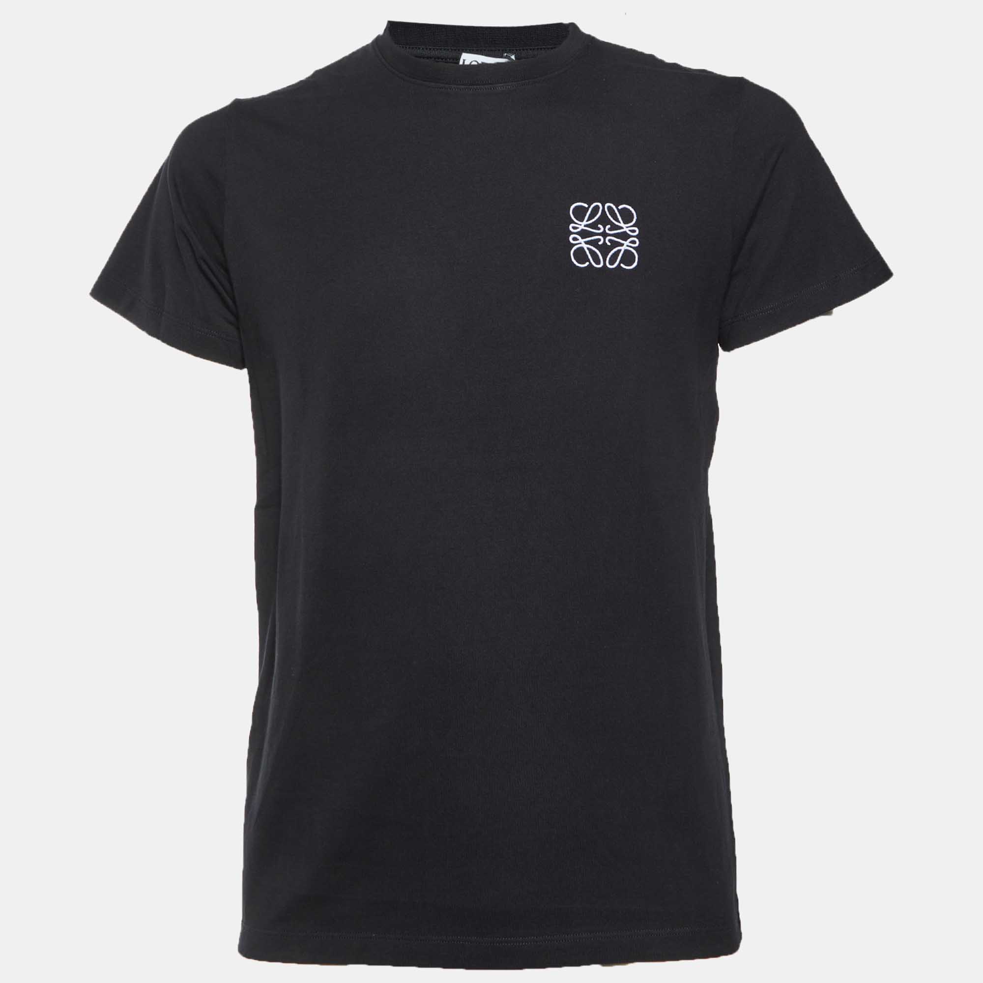 

Loewe Black Anagram Embroidery Cotton Crew Neck T-Shirt S