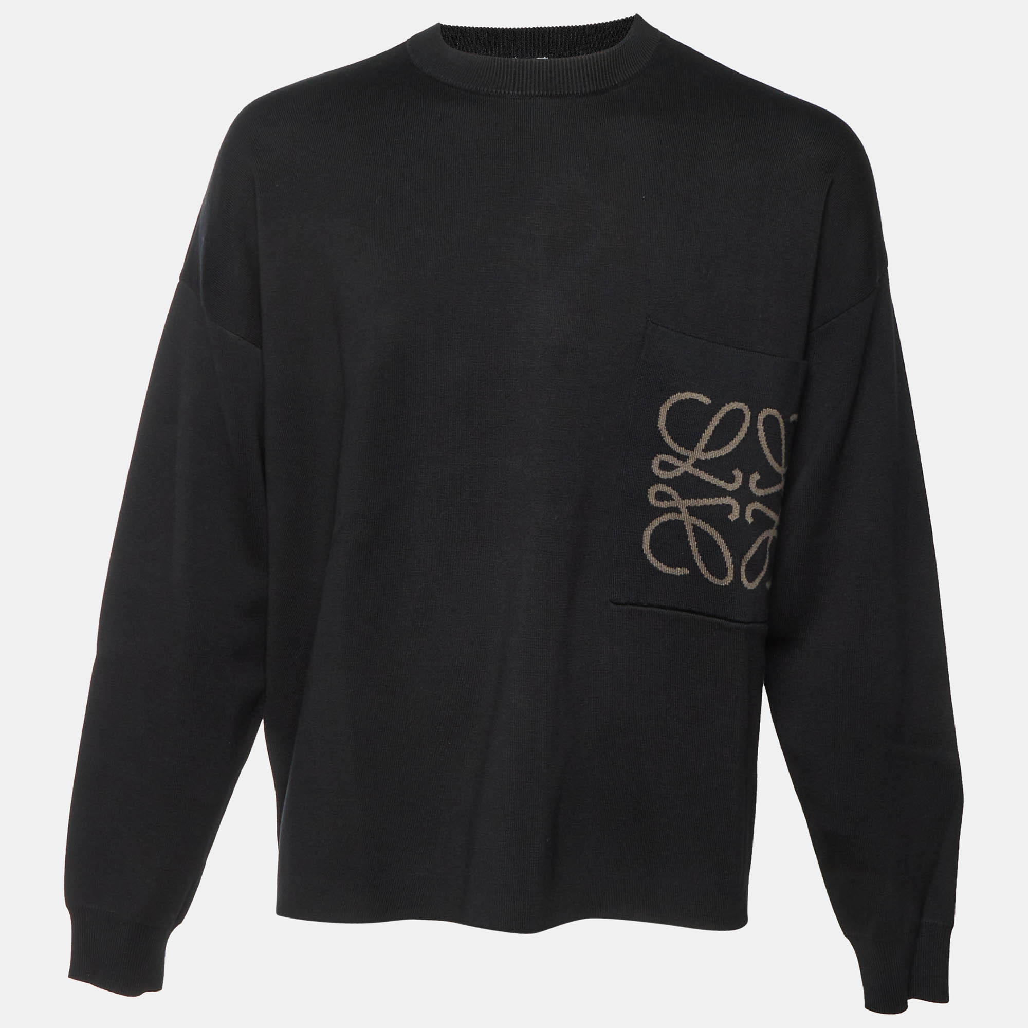 

Loewe Black Knit Anagram Pocket Sweatshirt M
