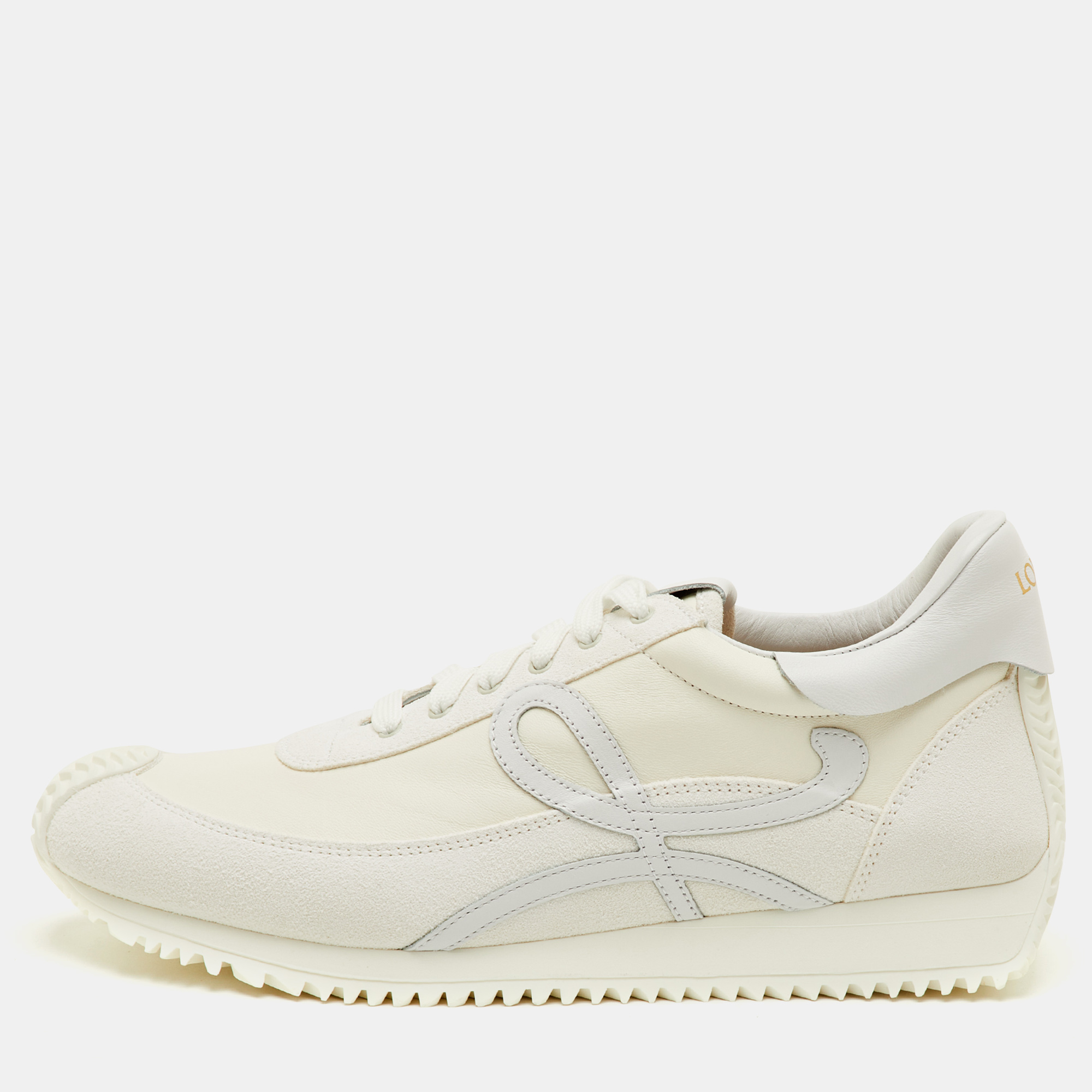 

Loewe Flow Runner 2.0 Size  White Nylon and Suede Low Top Sneakers