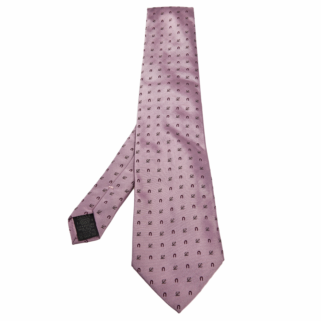 

Loewe Pink Logo Silk Jacquard Tie