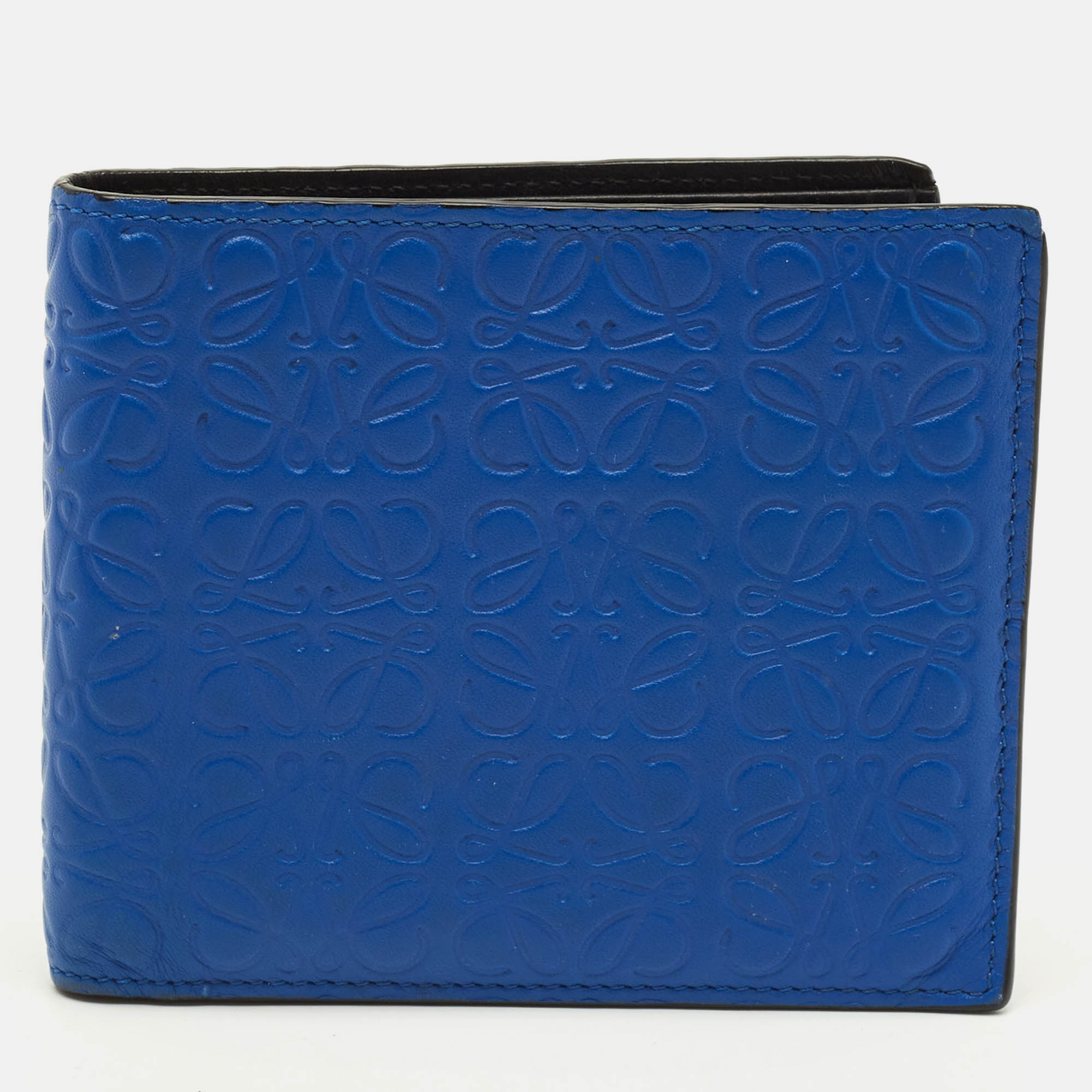 

Loewe Anagram Embossed Blue Leather Bifold Wallet