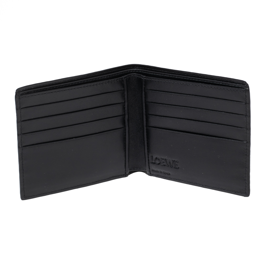 

Loewe Black Textured Leather Bifold Compact Wallet