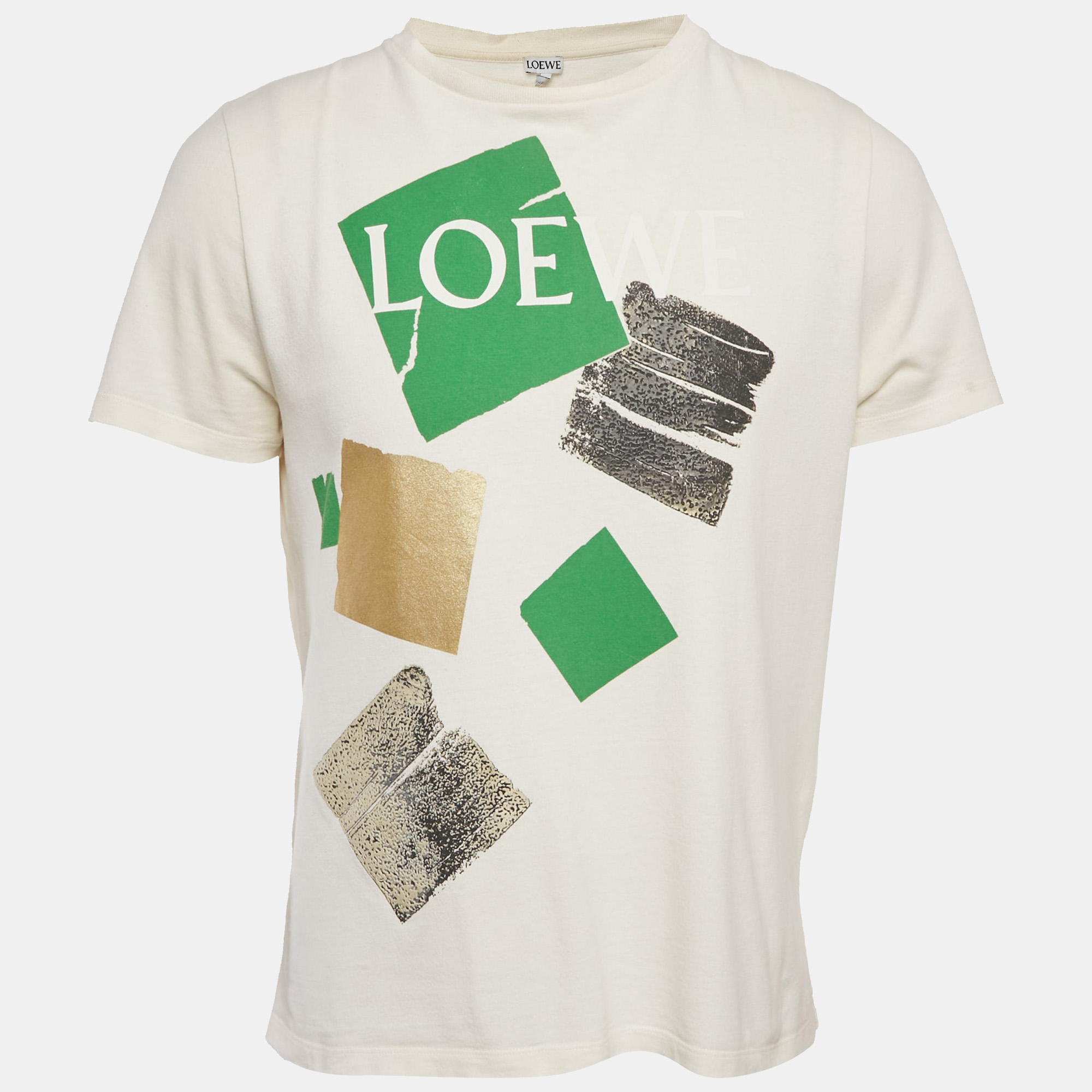 

Loewe White Printed Cotton Knit Crew Neck T-Shirt XL