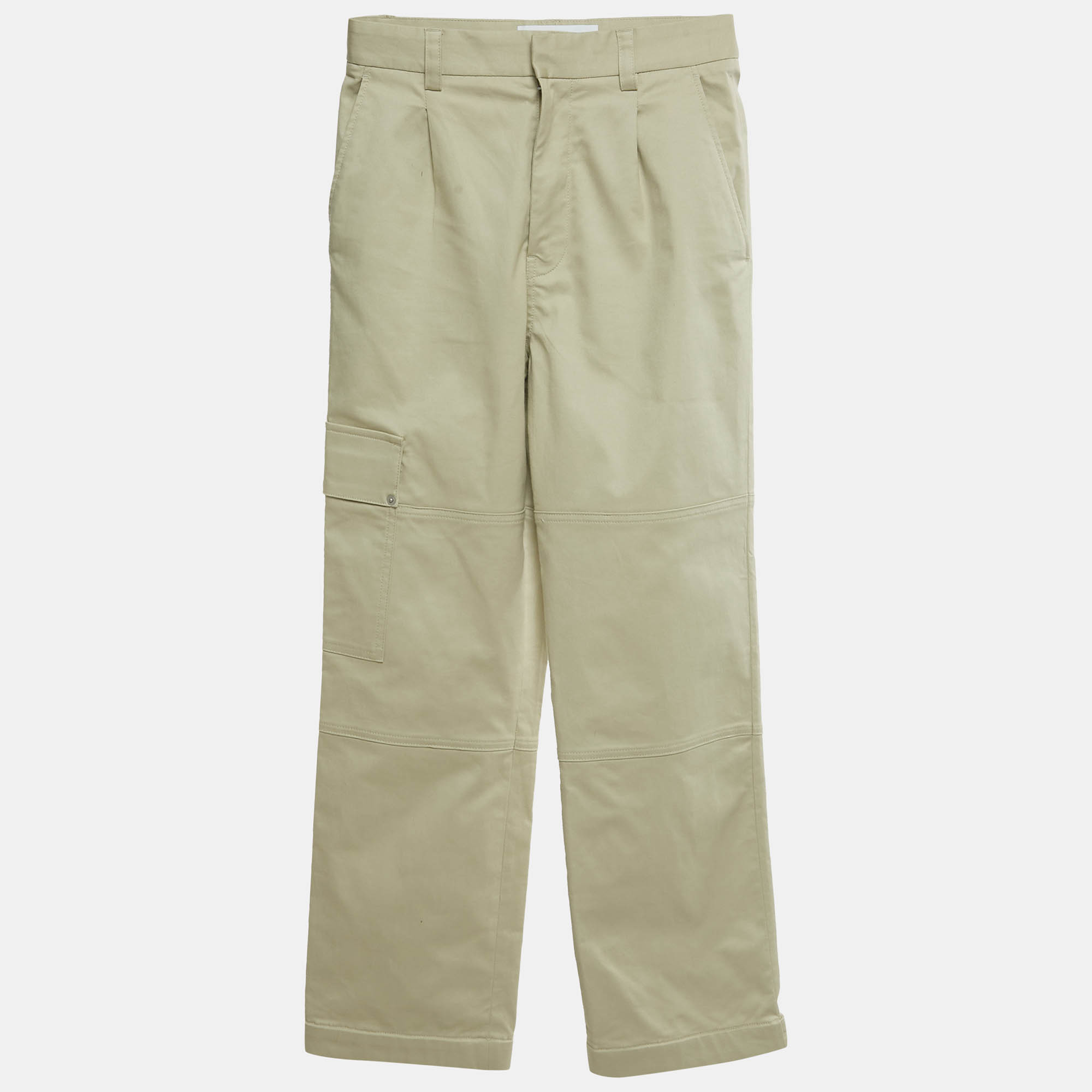 Pre-owned Loewe Stone Beige Cotton Gabardine Cargo Pants Xxs In Sand