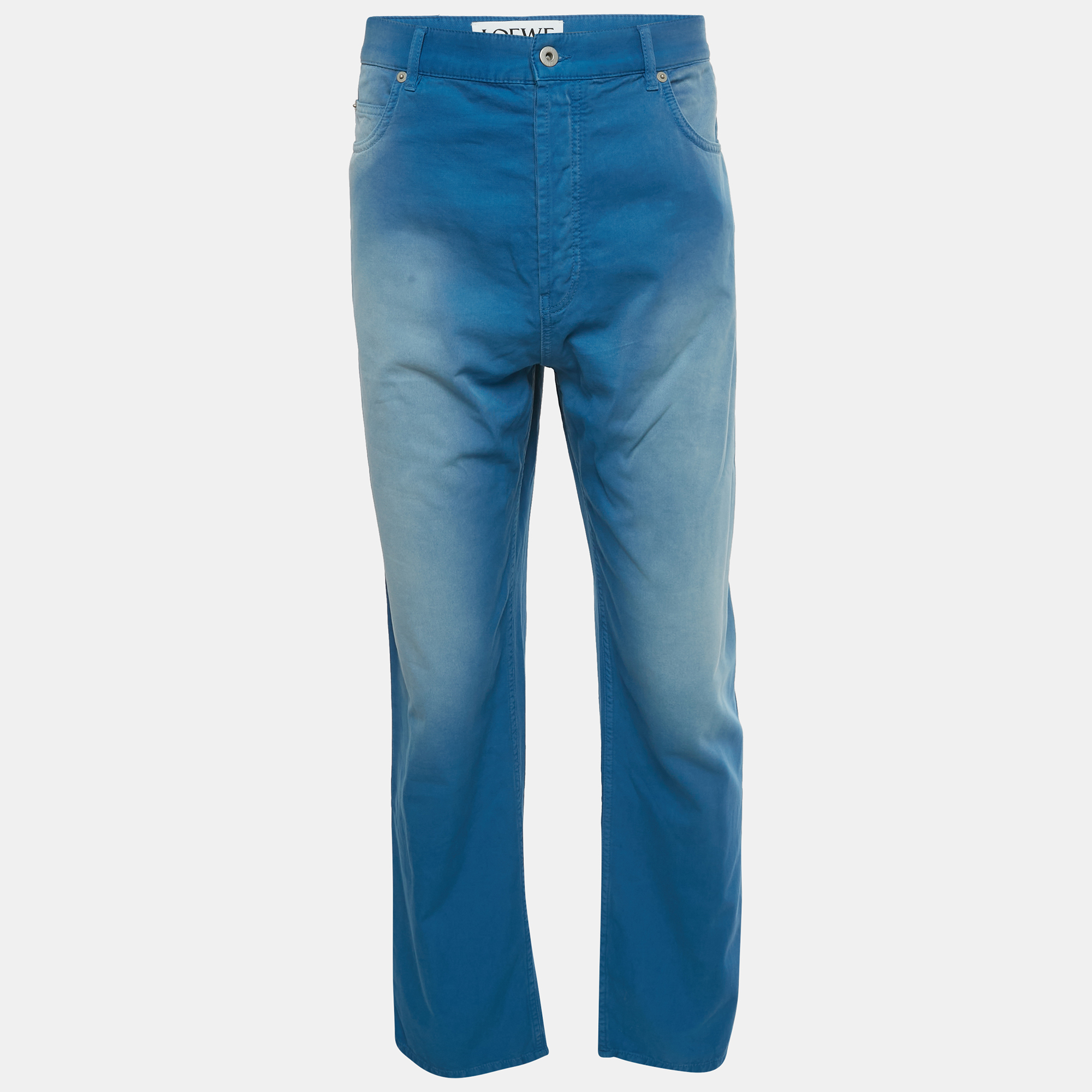 

Loewe Washed Blue Denim Straight Fit Jeans XXL Waist 37"