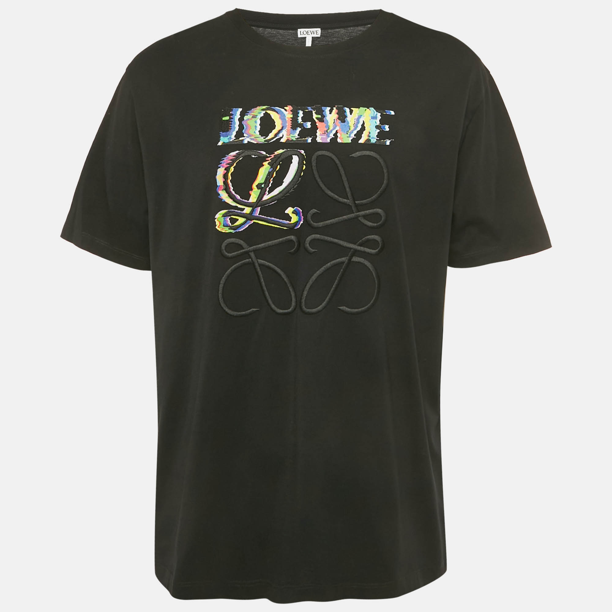 

Loewe Black Anagram Embroidered Jersey T-Shirt XL