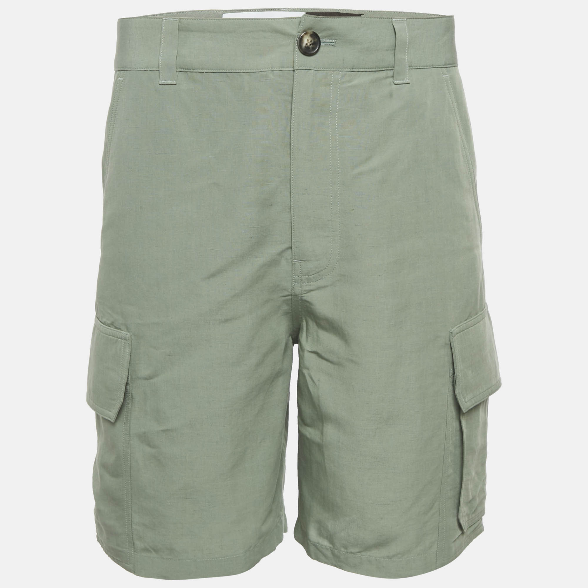 

Loewe x Paula’s Ibiza Sage Green Crepe Cargo Shorts S