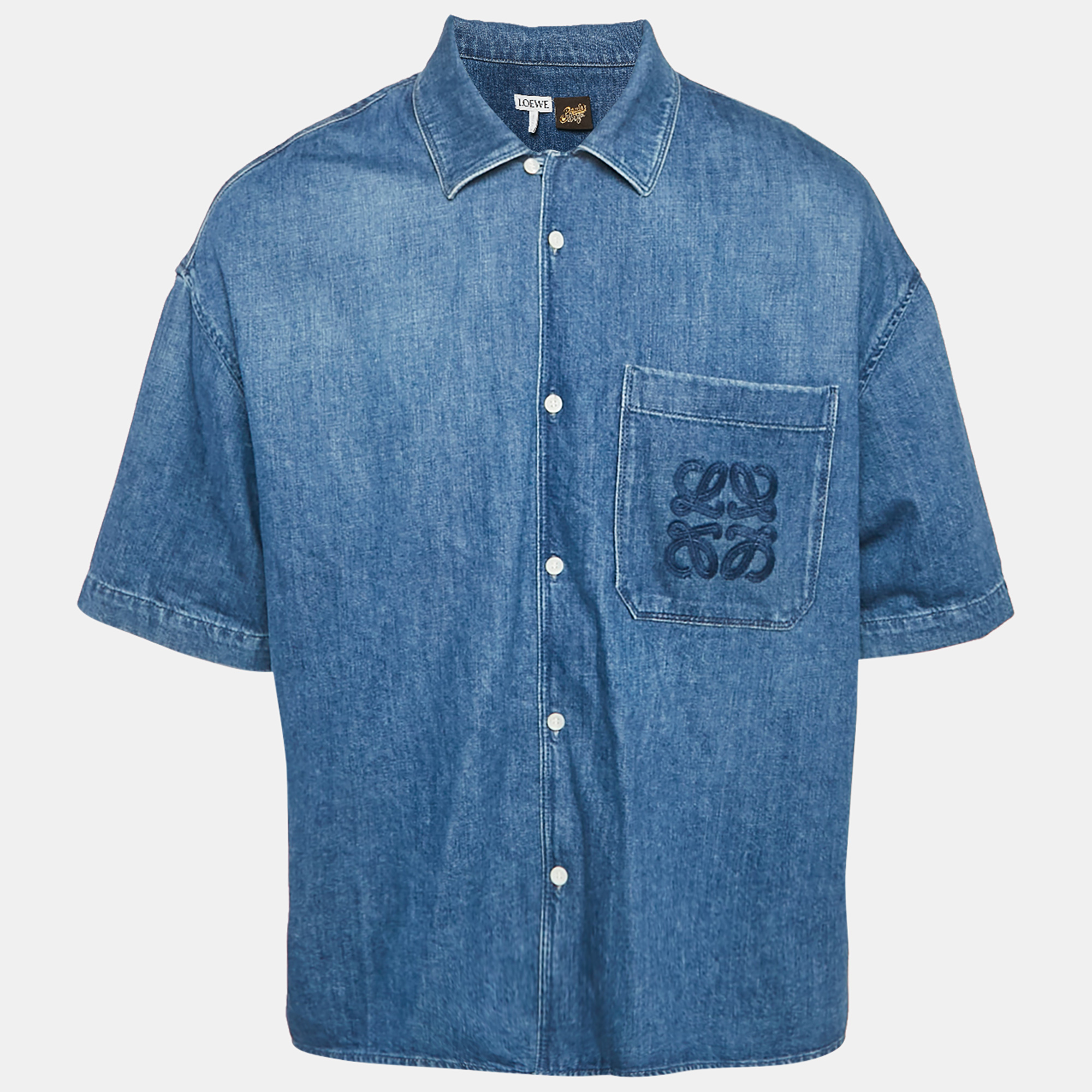 

Loewe x Paula's Ibiza Denim Anagram Bowling Shirt S, Blue