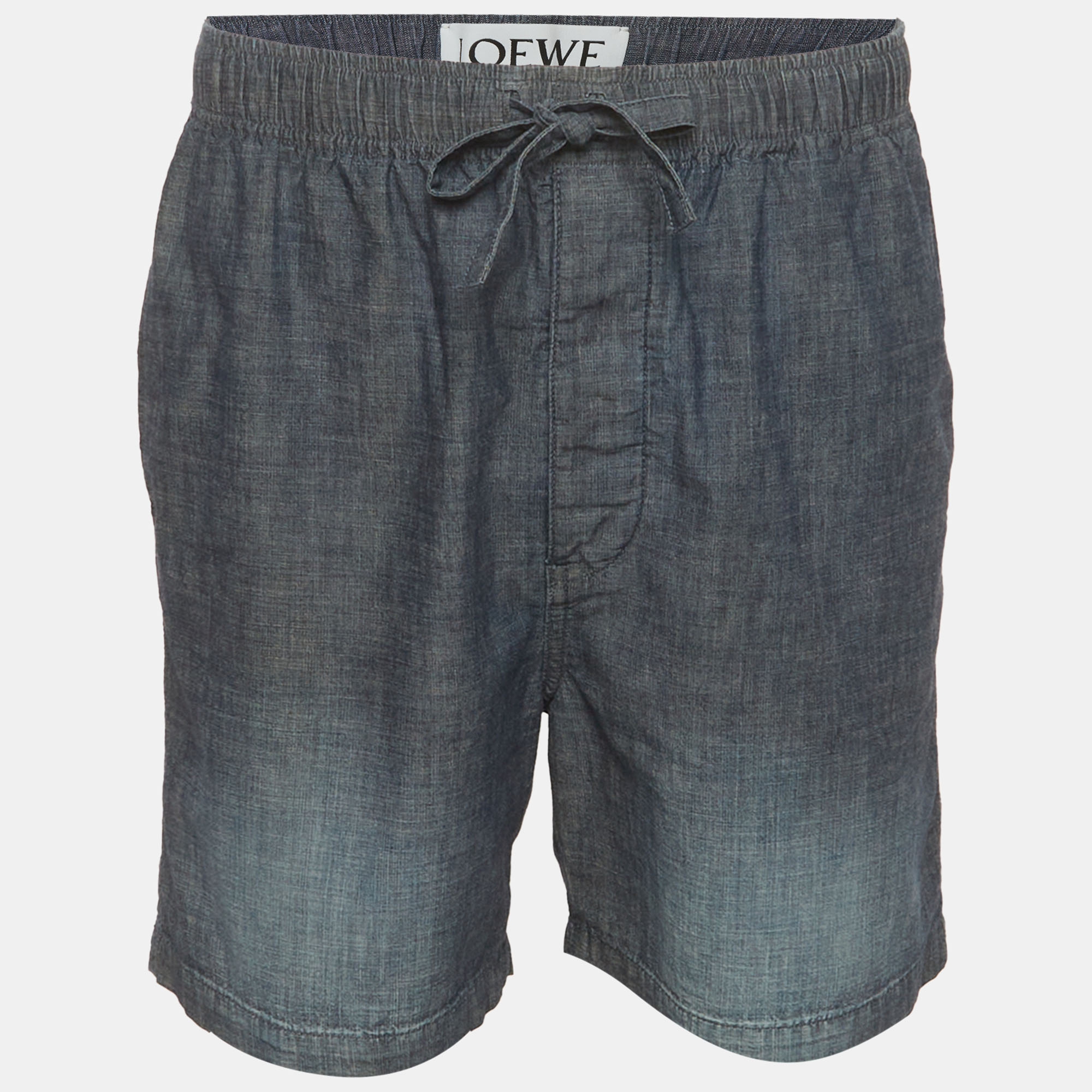 

Loewe Grey Chambray Drawstring Shorts M