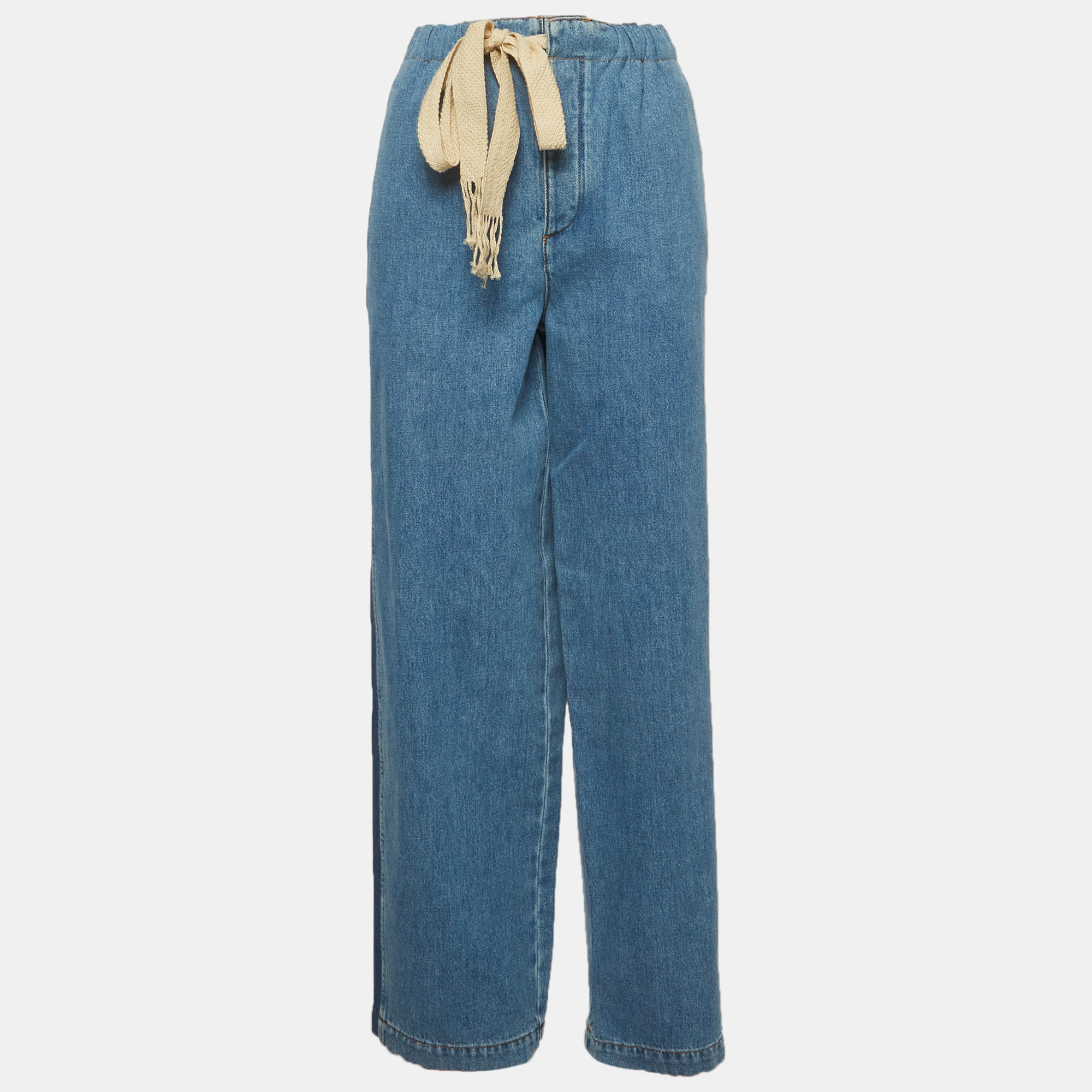 

Loewe Blue Stripe Denim Wide Leg Jeans M/Waist 31"