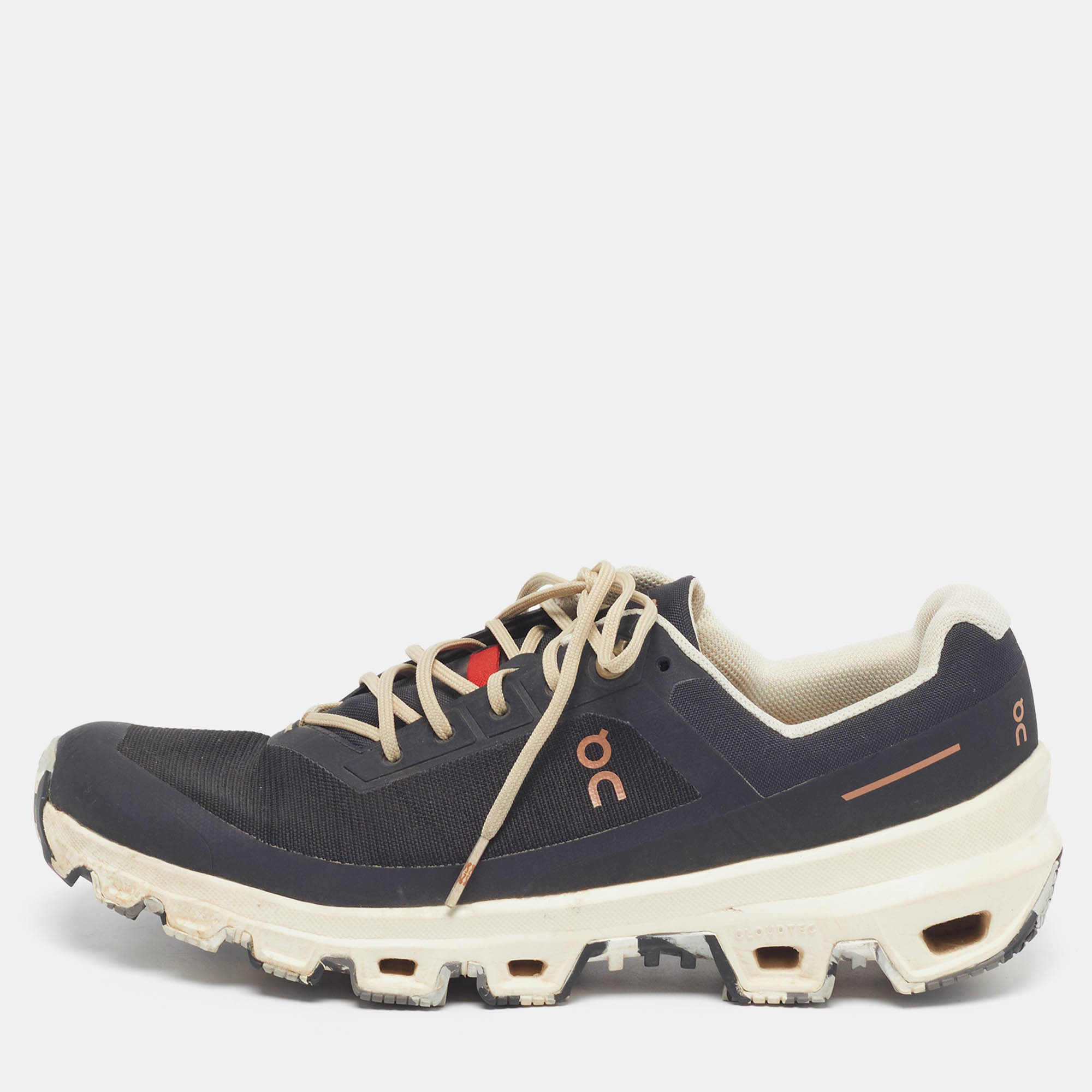 

Loewe On Cloudventure Size  Black Canvas Running Low Top Sneakers