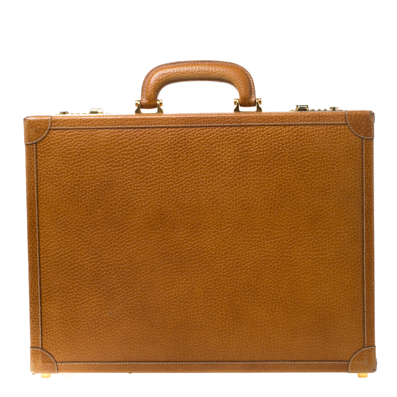 Loewe Tan Leather Briefcase 