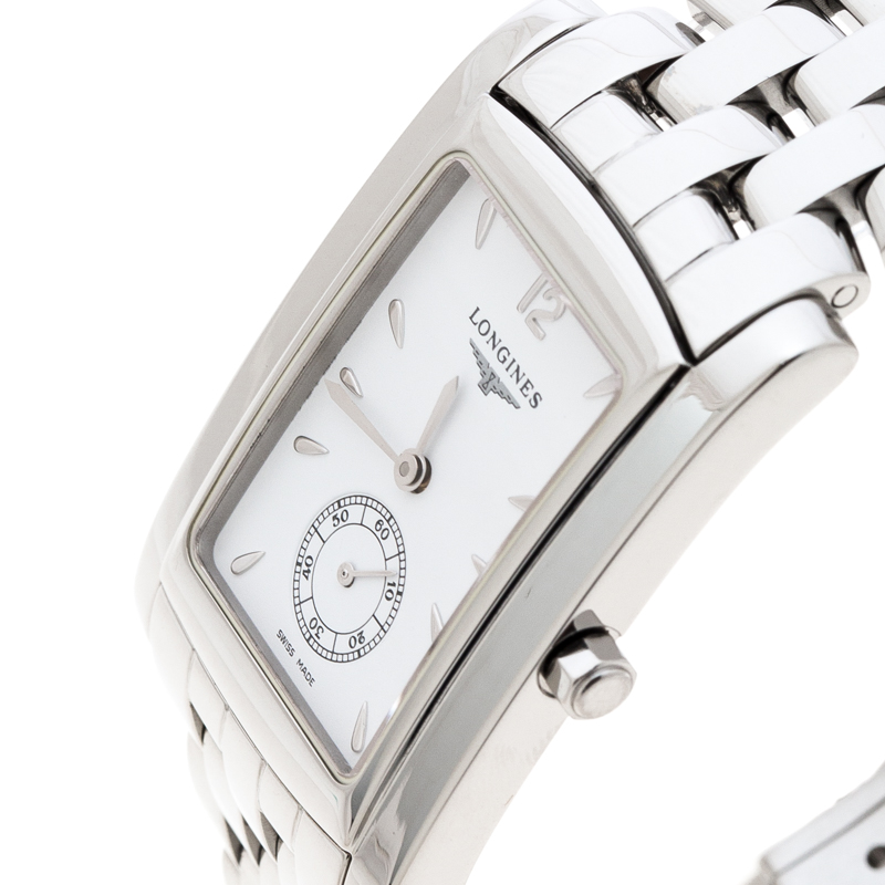

Longines White Stainless Steel Dolce Vita L5.655.4.16.6 Men's Wristwatch, Silver