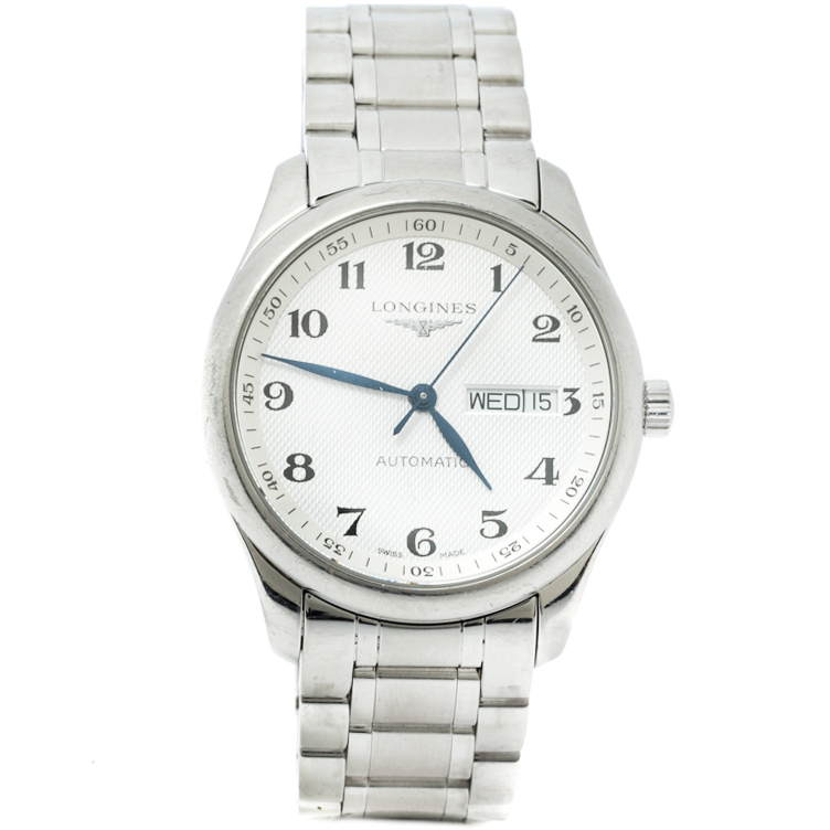 Pre Owned Longines Silver Stainless Steel The Master Collection L2.755.4.78.6 Men's Wristwatch 38.50 mm