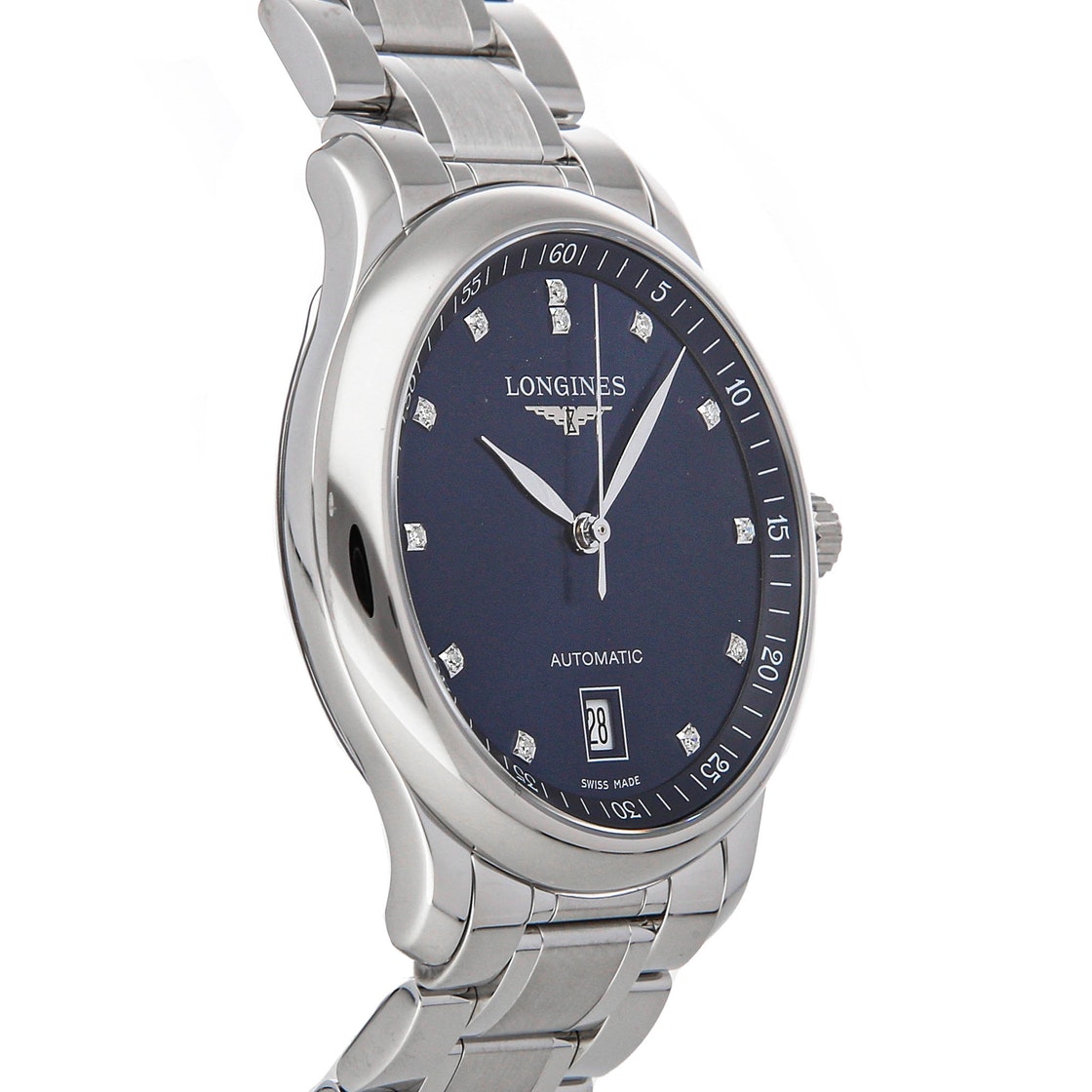 

Longines Blue Diamonds Stainless Steel Master Collection L2.628.4.97.6 Men's Wristwatch