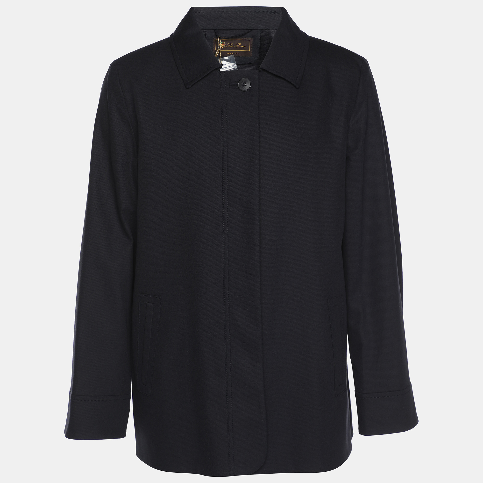 

Loro Piana Navy Blue Button Front Jacket XL