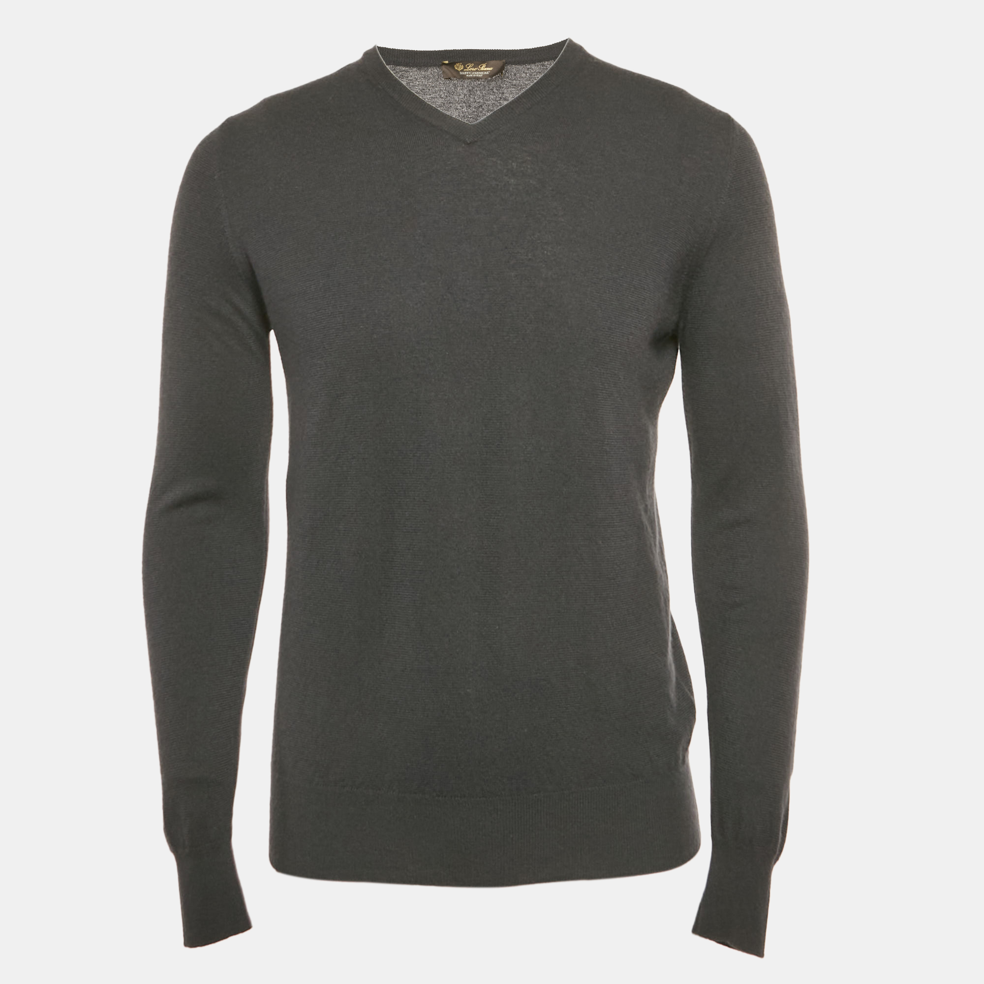 

Loro Piana Grey Baby Cashmere V-Neck Sweater M