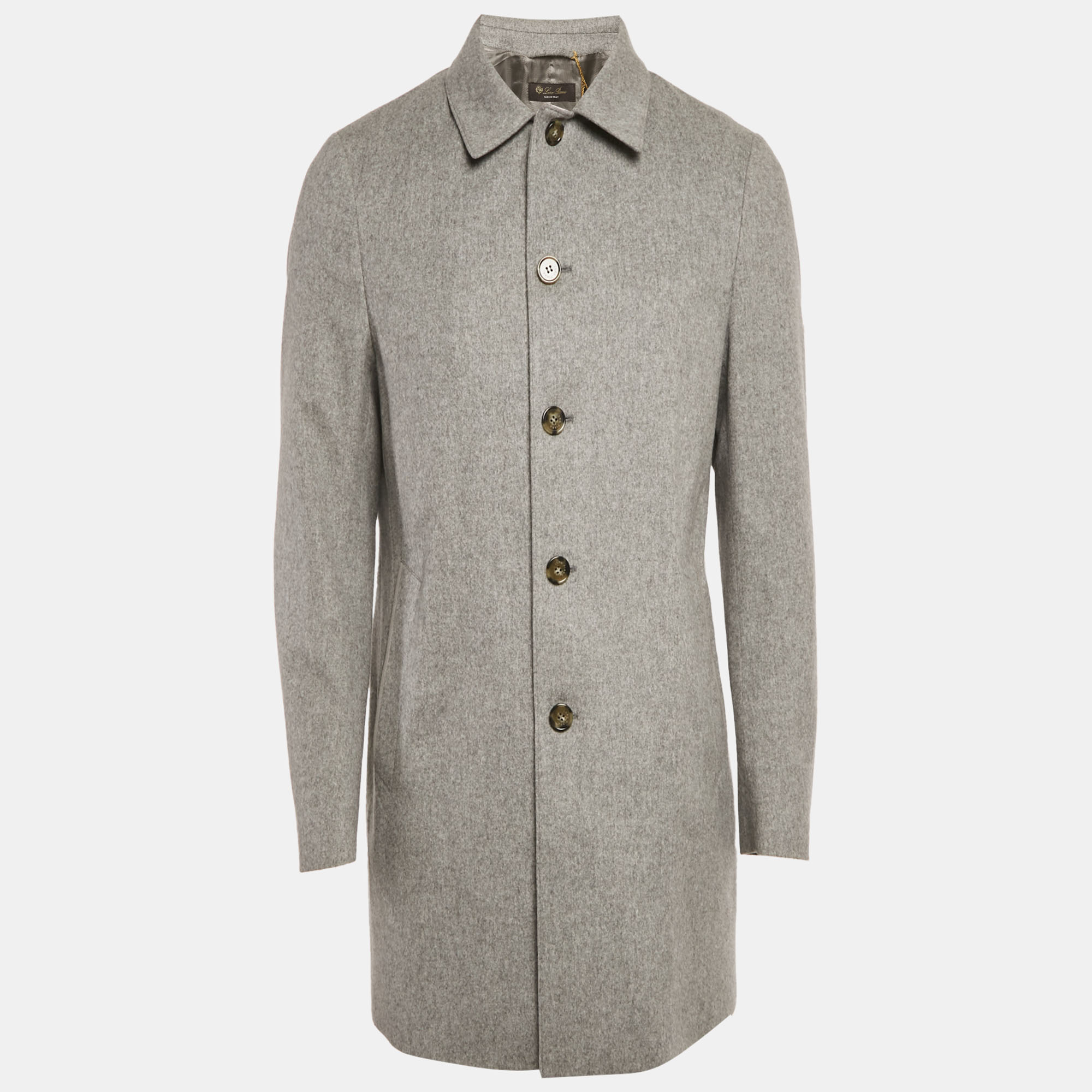

Loro Piana Grey Cashmere Sidney Strom System Coat S