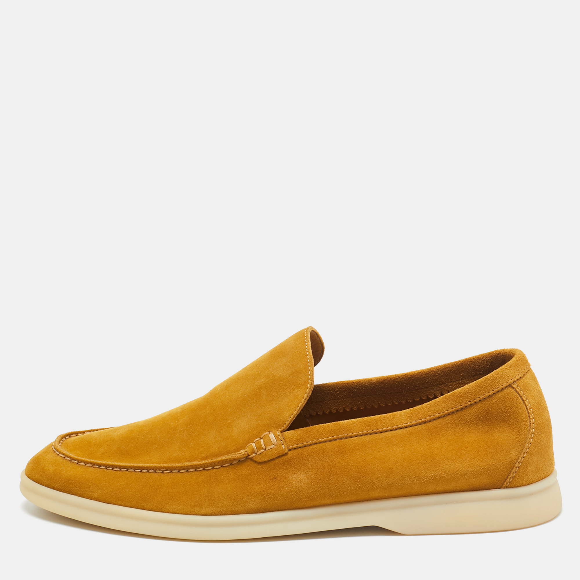 

Loro Piana Yellow Suede Summer Walk Loafers Size