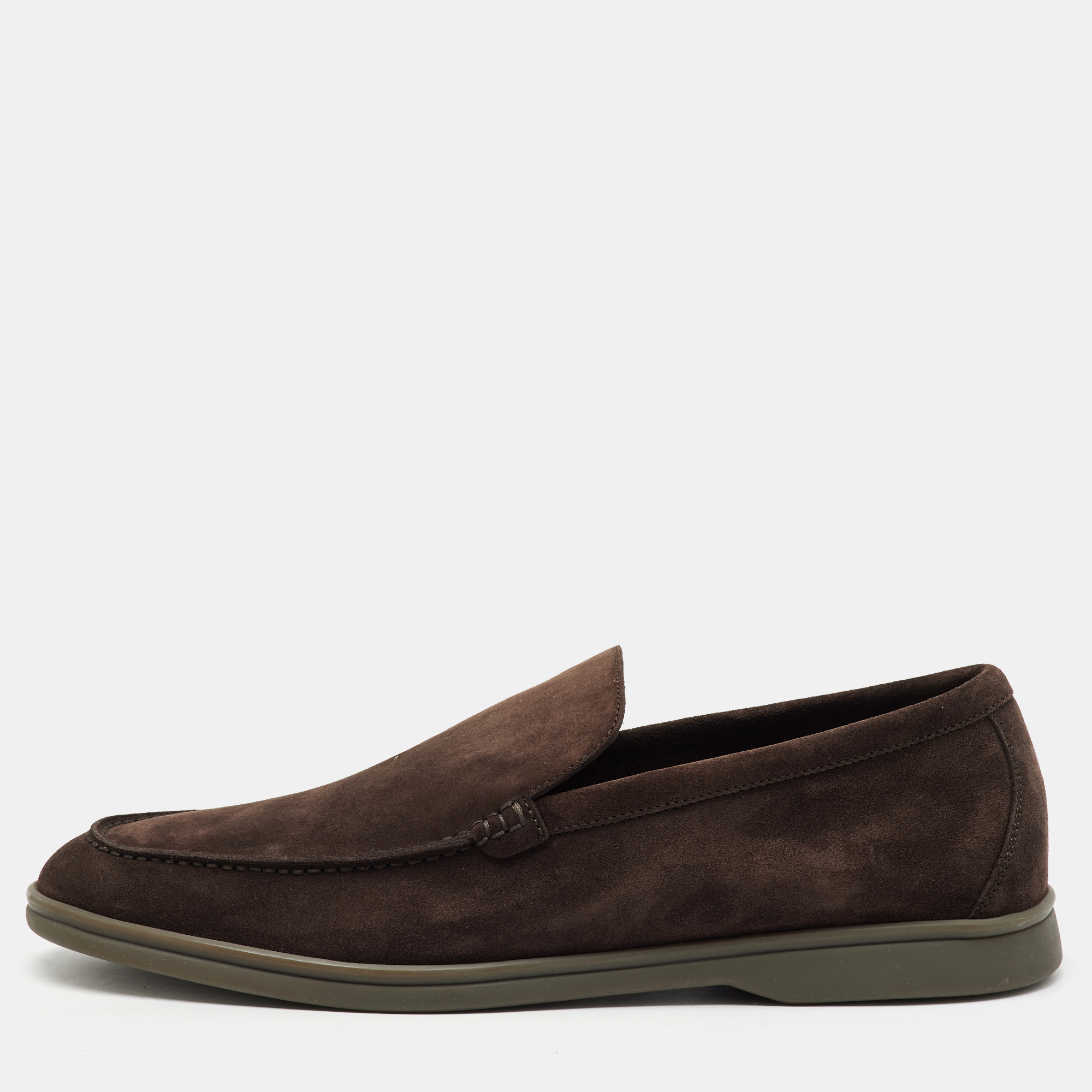 

Loro Piana Brown Suede Summer Walk Loafers Size