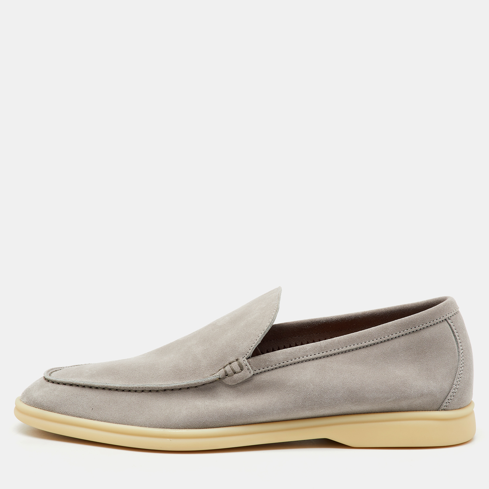 

Loro Piana Grey Suede Summer Walk Loafers Size
