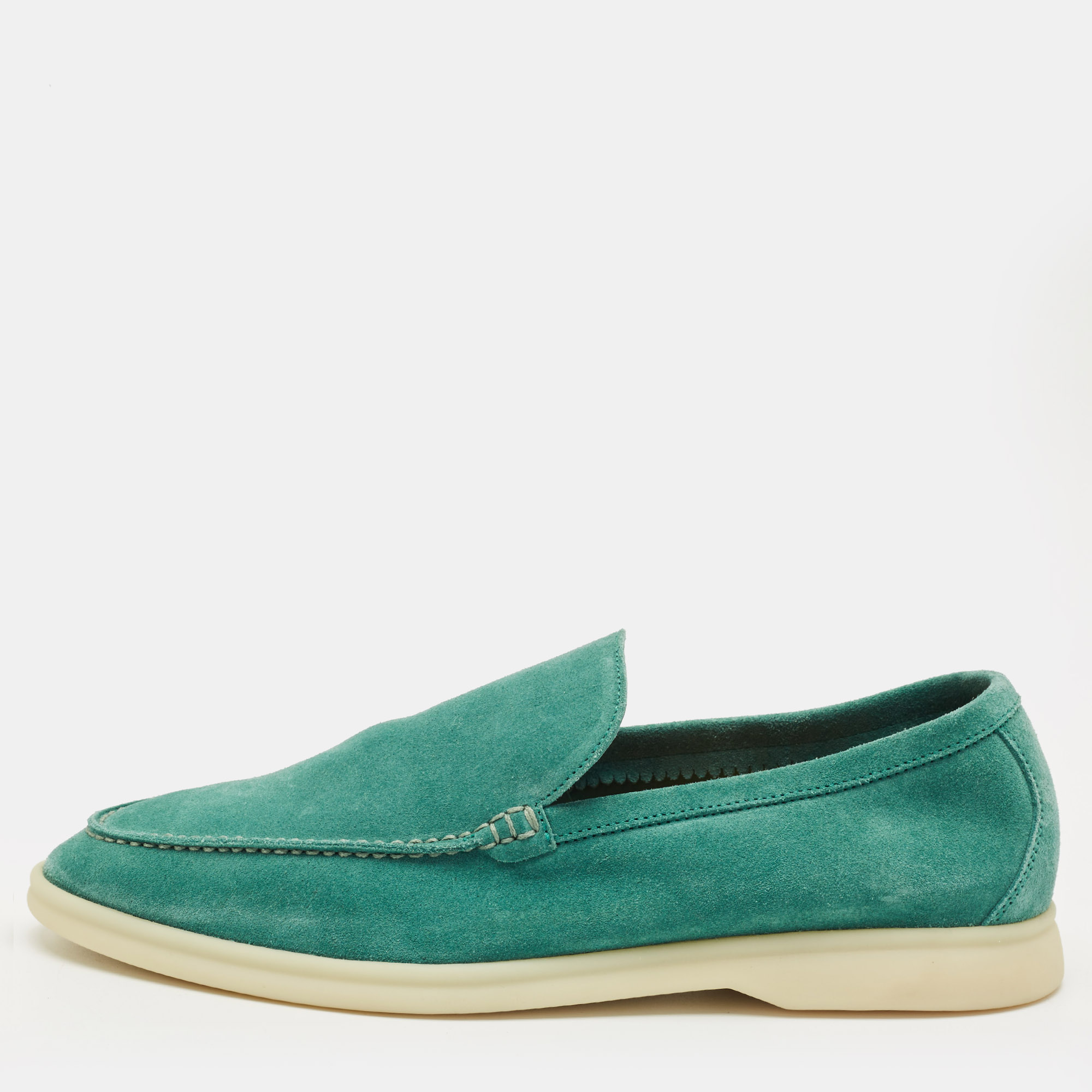 

Loro Piana Green Suede Summer Walk Loafers Size