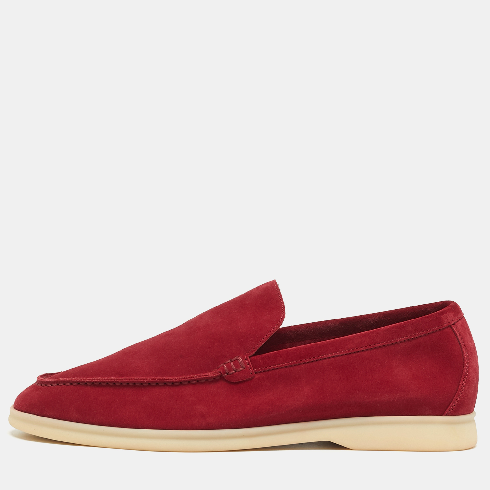 

Loro Piana DOHA Size  Red Suede Loafers