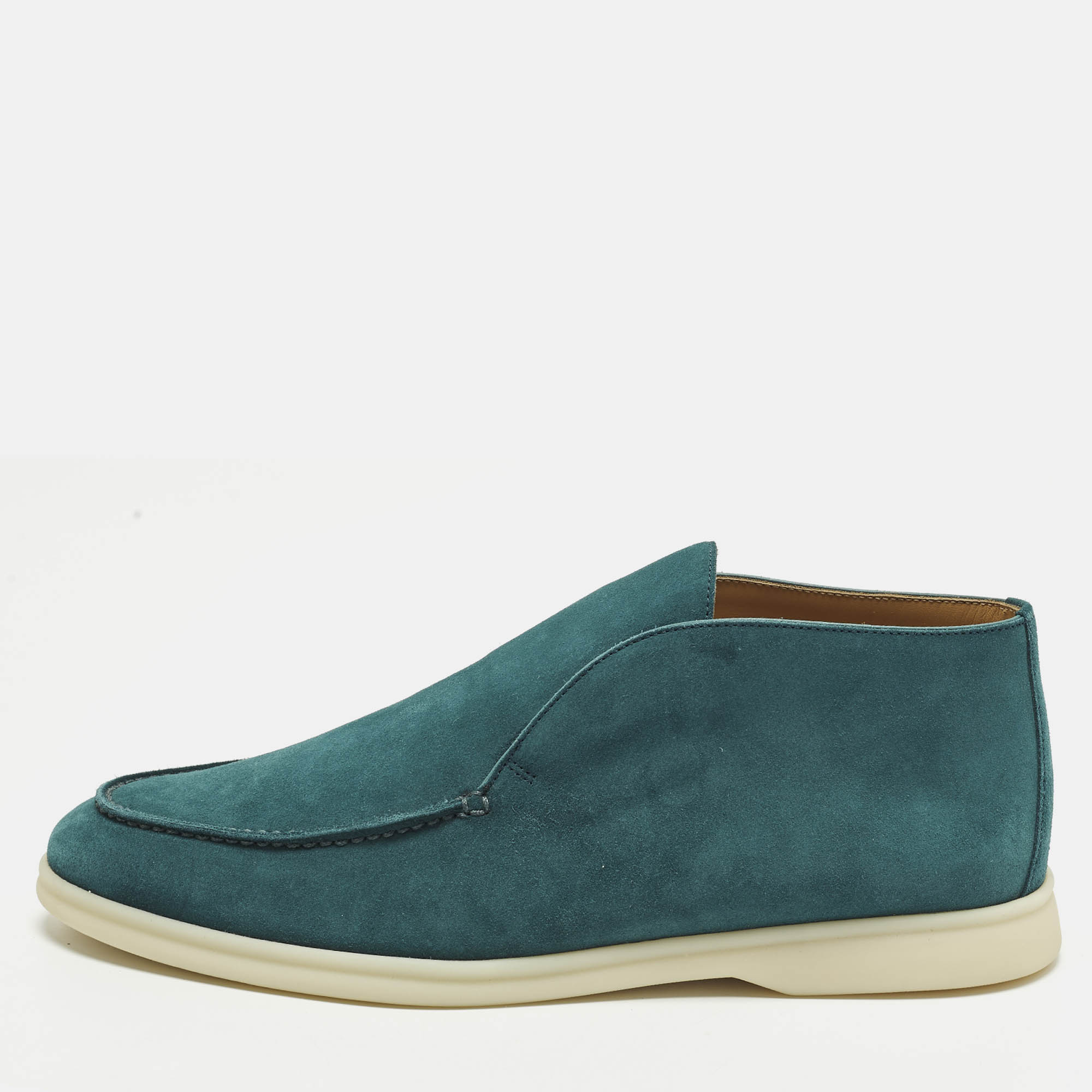 

Loro Piana Open Walk Size  Green Suede Ankle Boots