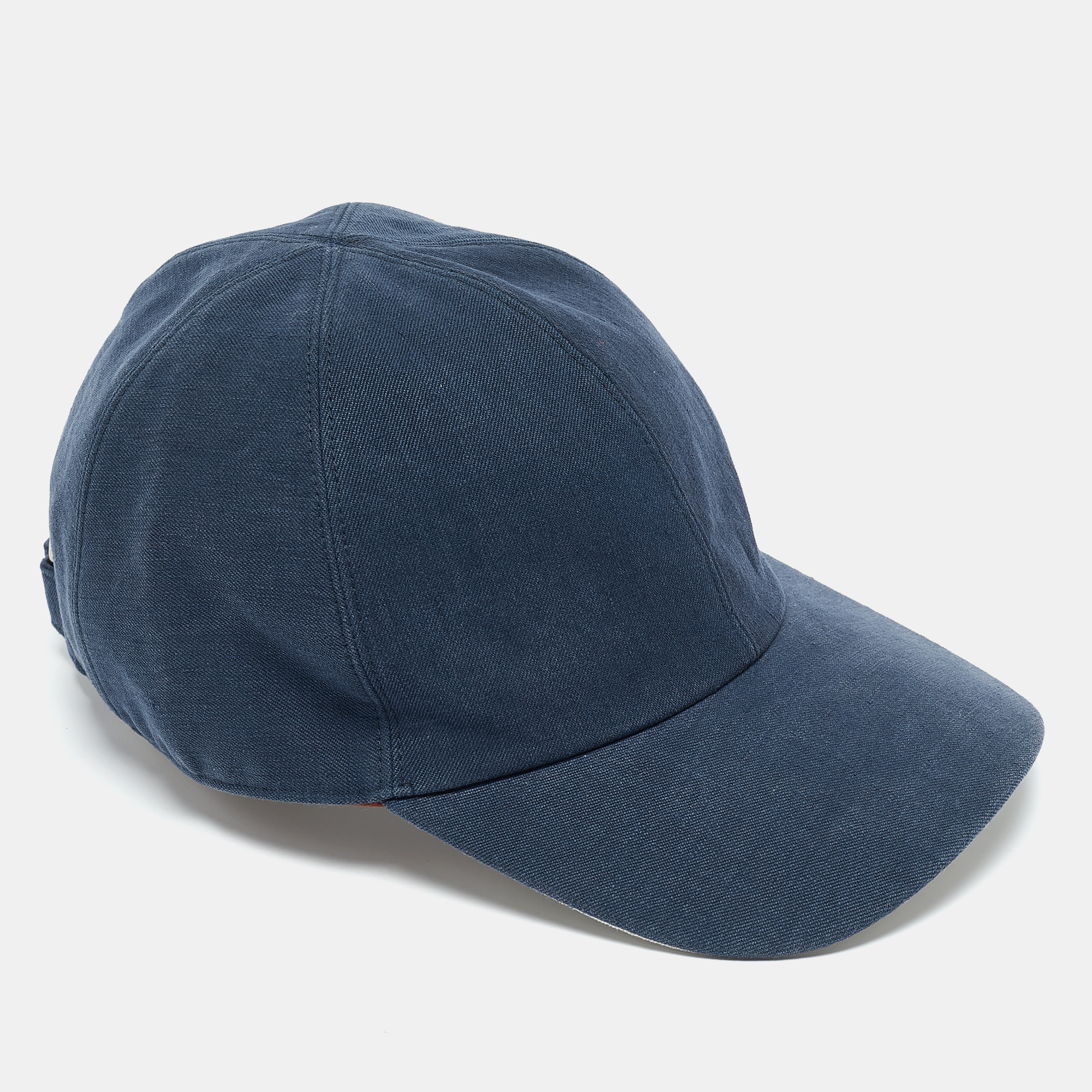 

Loro Piana Blue Linen Cotton Baseball Cap