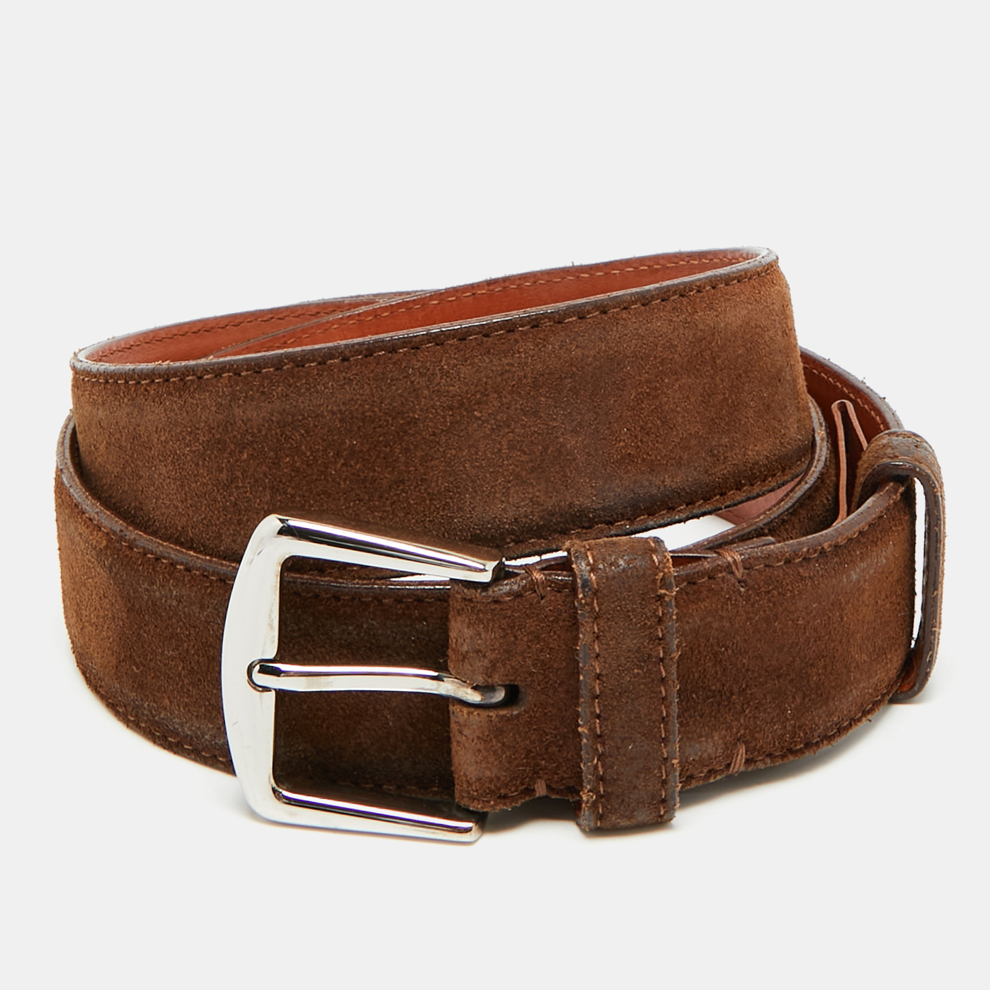 

Loro Piana  Buckle Belt Brown Suede
