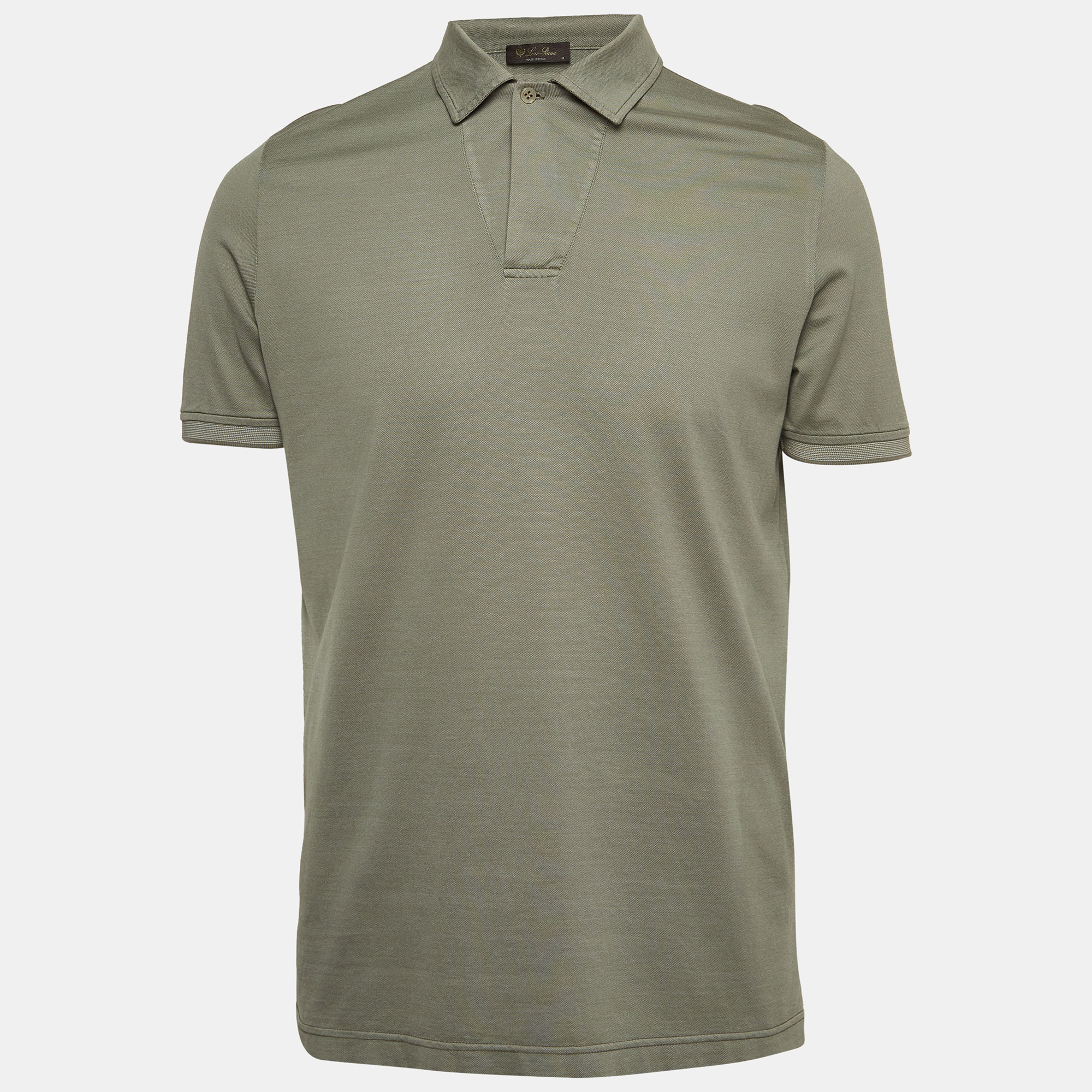 

Loro Piana Grey Cotton Polo T-Shirt M