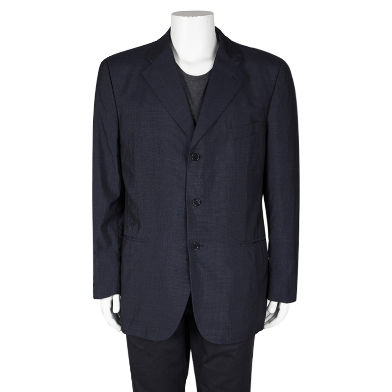 

Loro Piana Navy Blue Wool Renoma Blazer 3XL