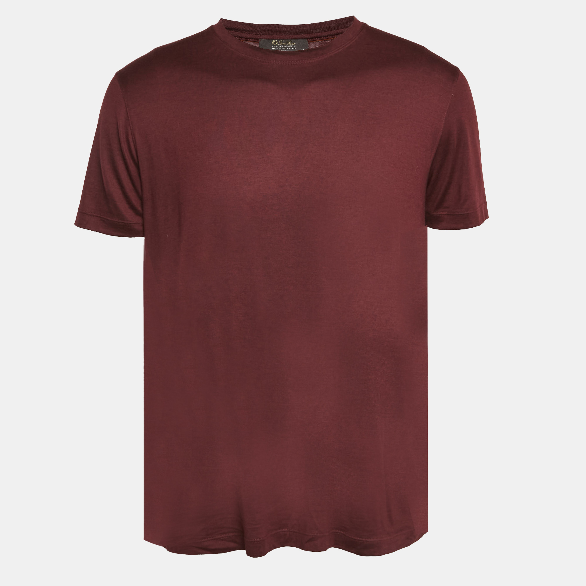 

Loro Piana Burgundy Jersey Crew T-Shirt XL