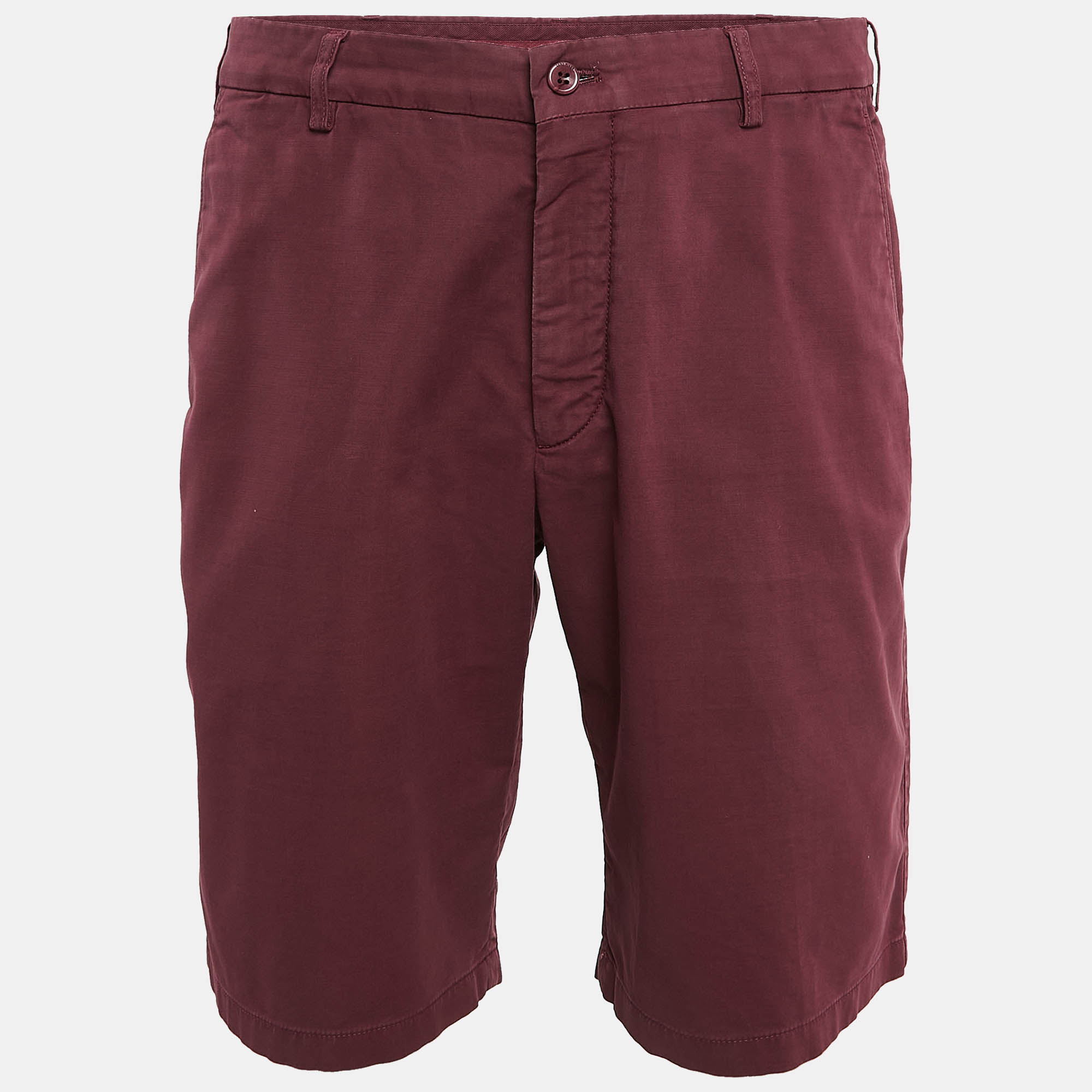 

Loro Piana Burgundy Cotton Chino Shorts XXL