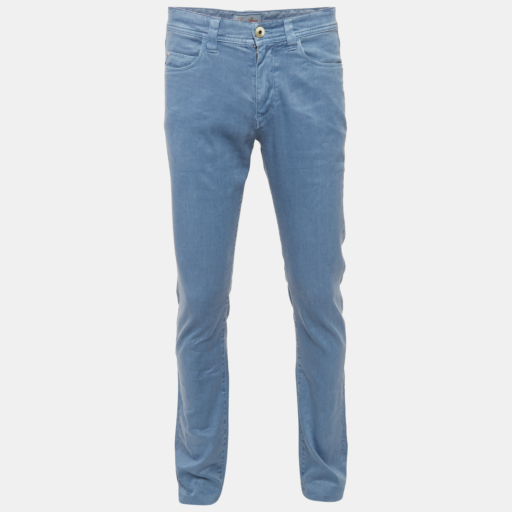 

Loro Piana Blue Linen Blend Slim Fit Pants S