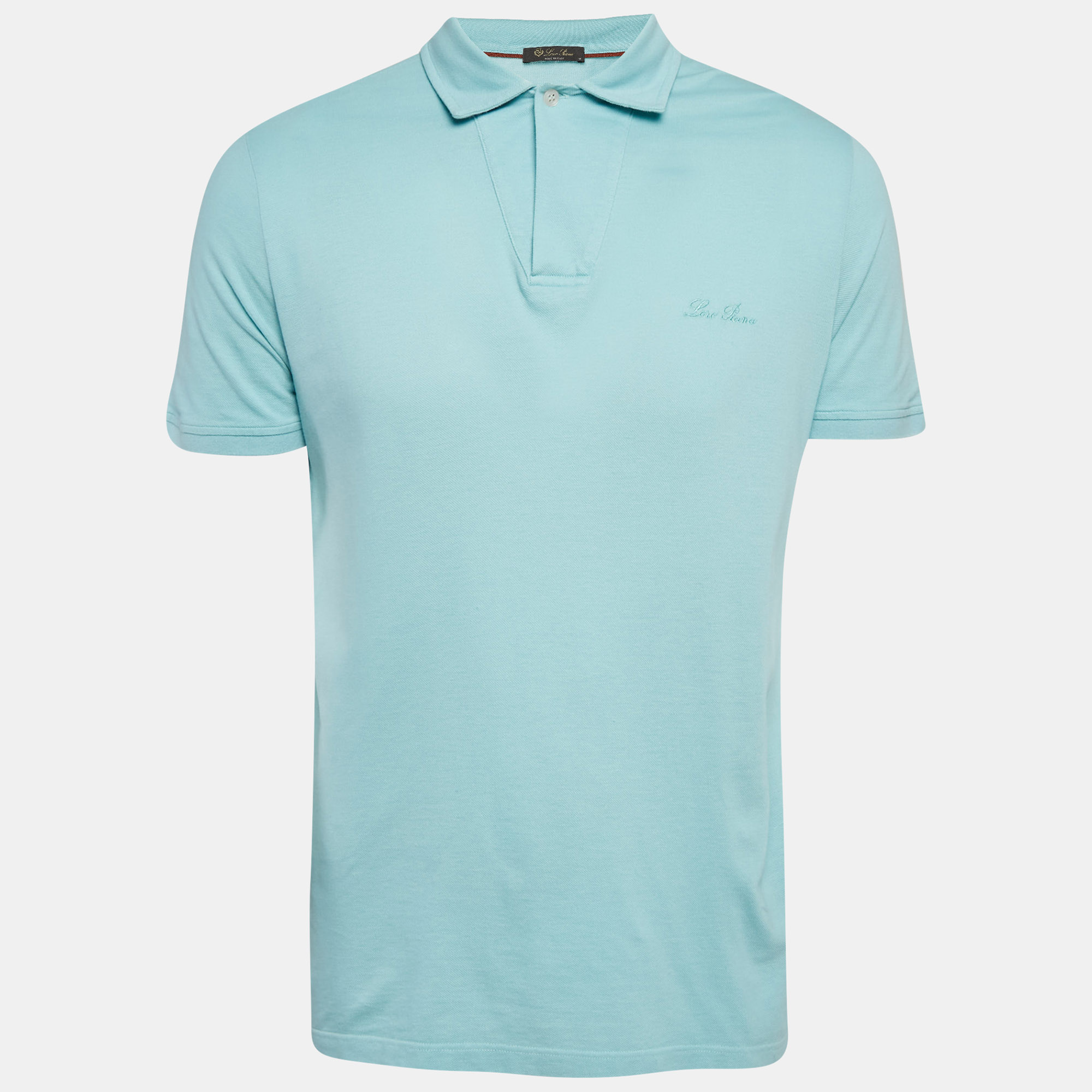 

Loro Piana Blue Pique Cotton Polo T-Shirt M