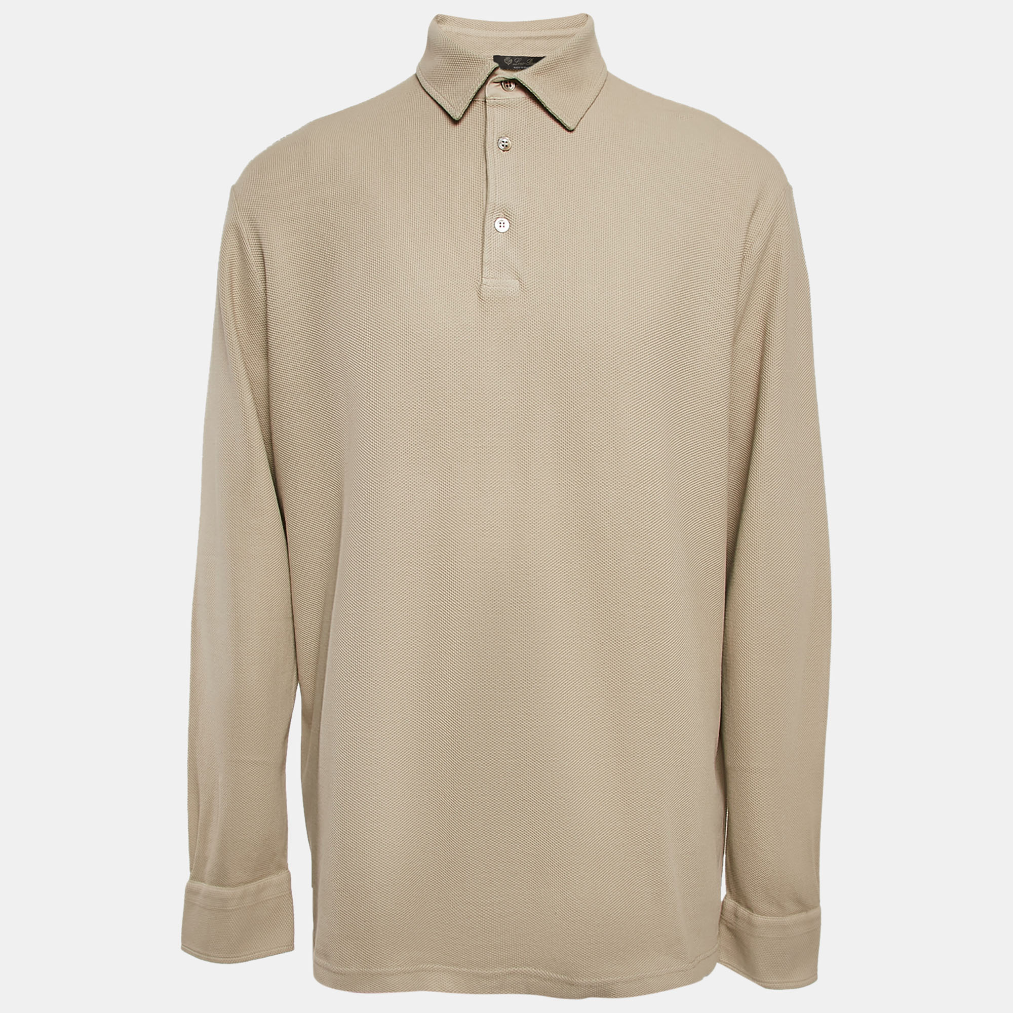 

Loro Piana Beige Cotton Full Sleeve Polo T-Shirt XXXL