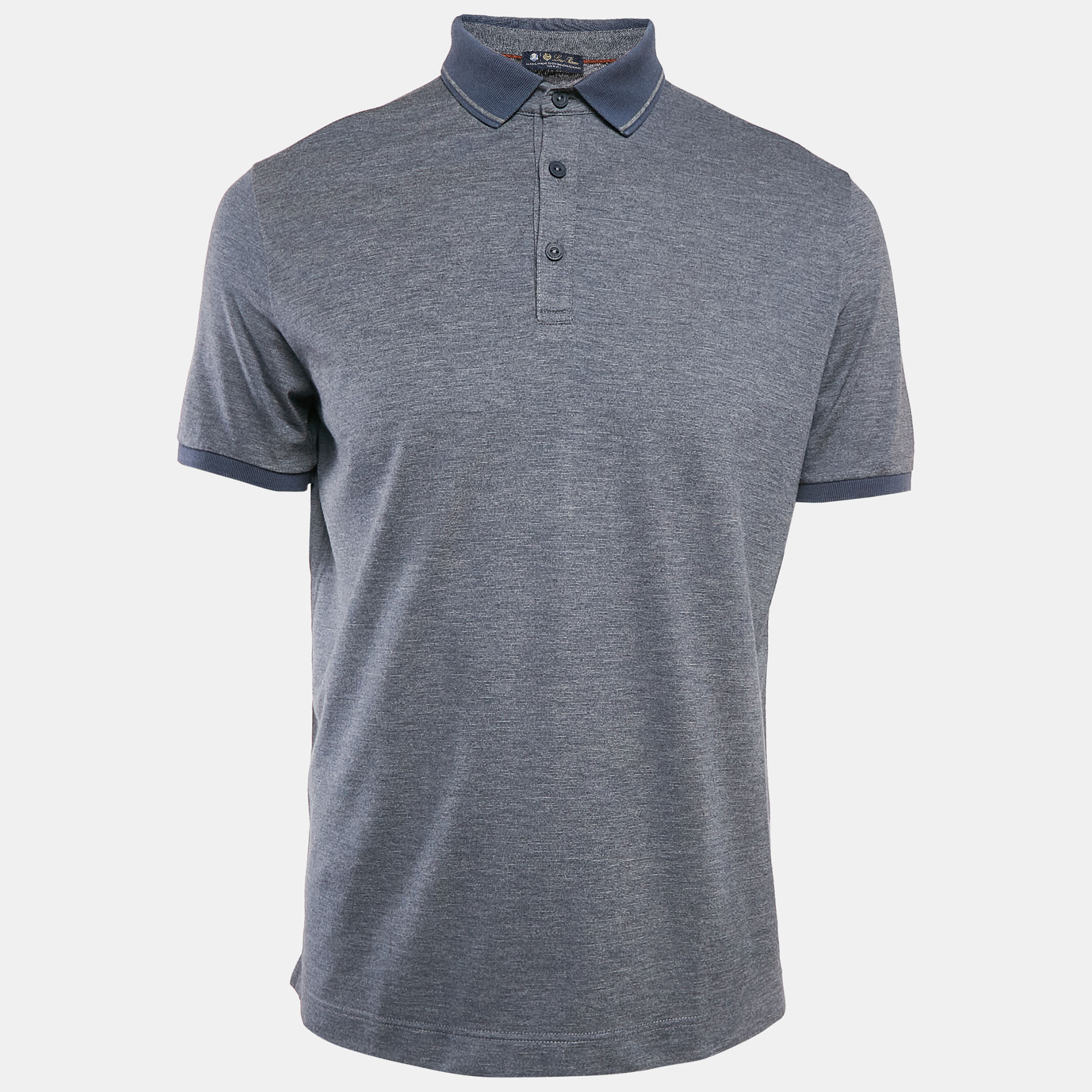 

Loro Piana Blue Cotton Blend Polo T-Shirt M