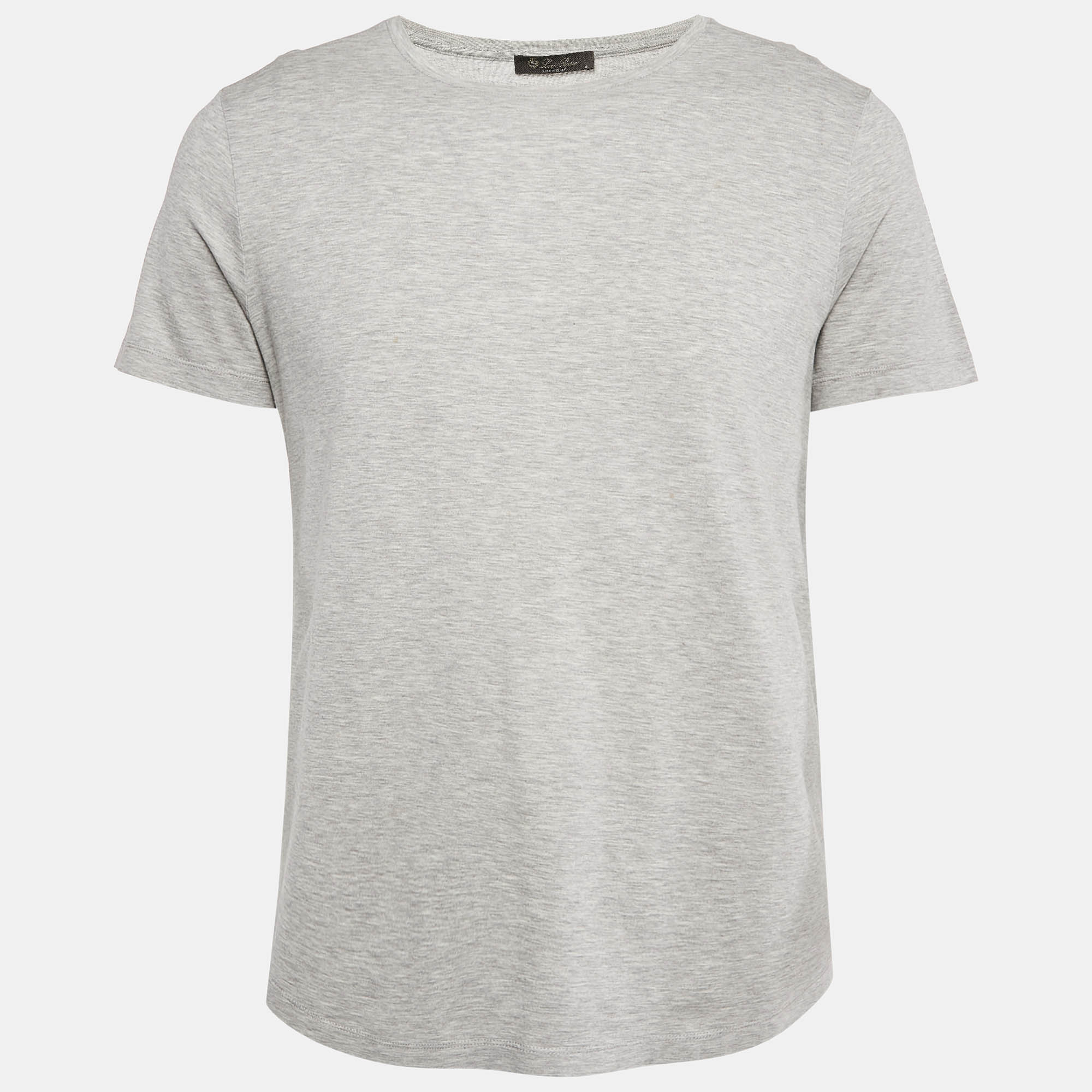 

Loro Piana Grey Cotton Crew Neck T-Shirt M