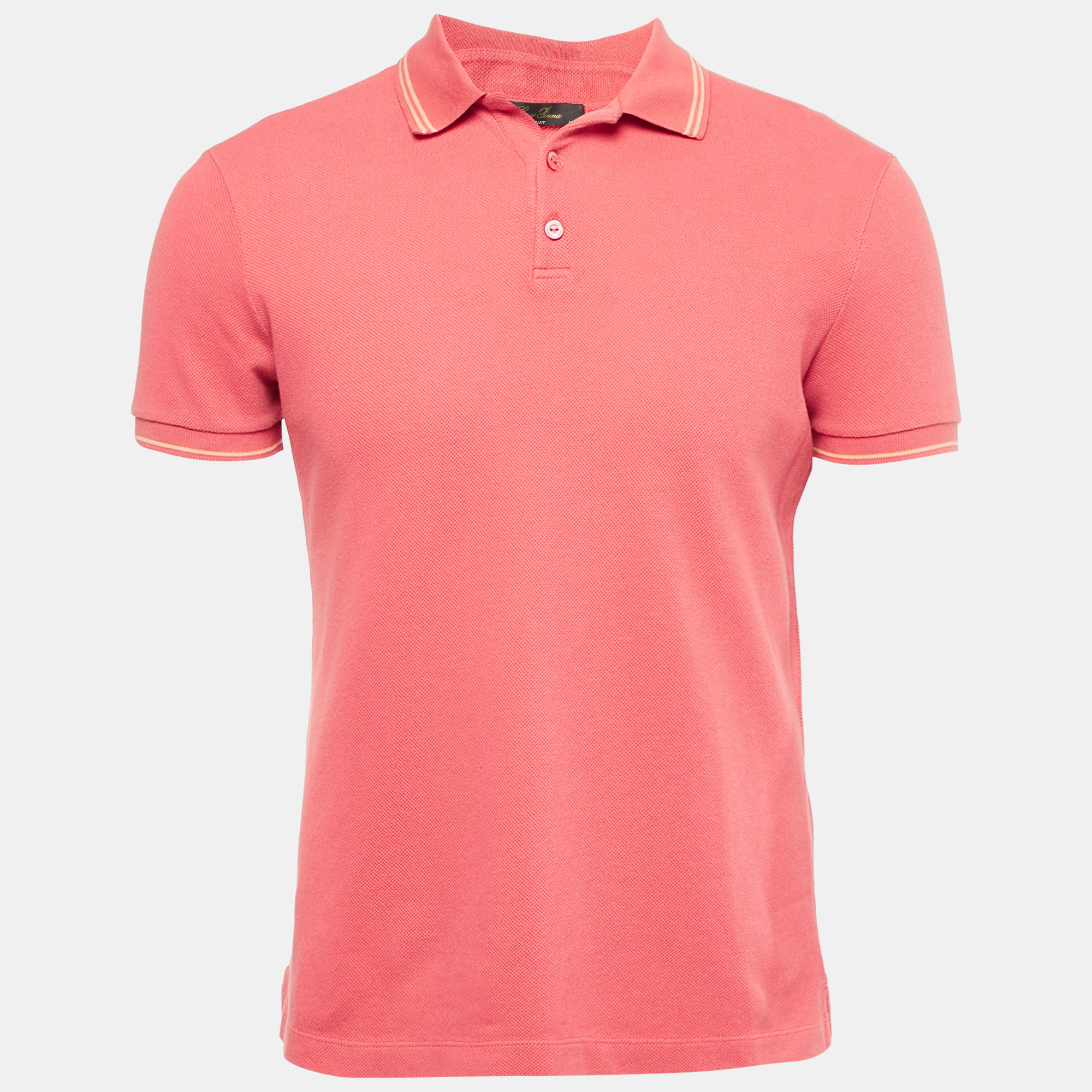 

Loro Piana Orange Cotton Pique Polo T-Shirt M