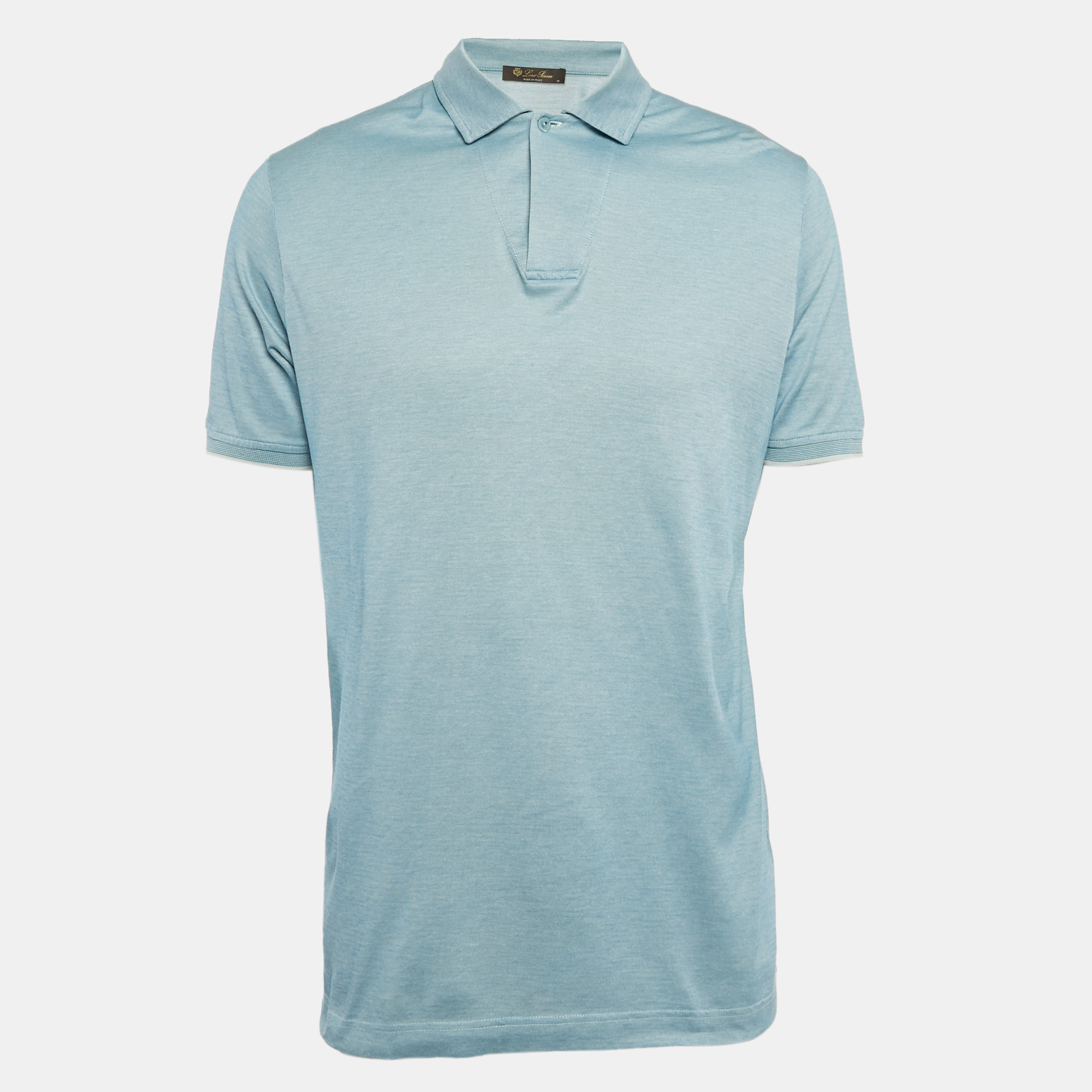 

Loro Piana Blue Silk Blend Polo T-Shirt M