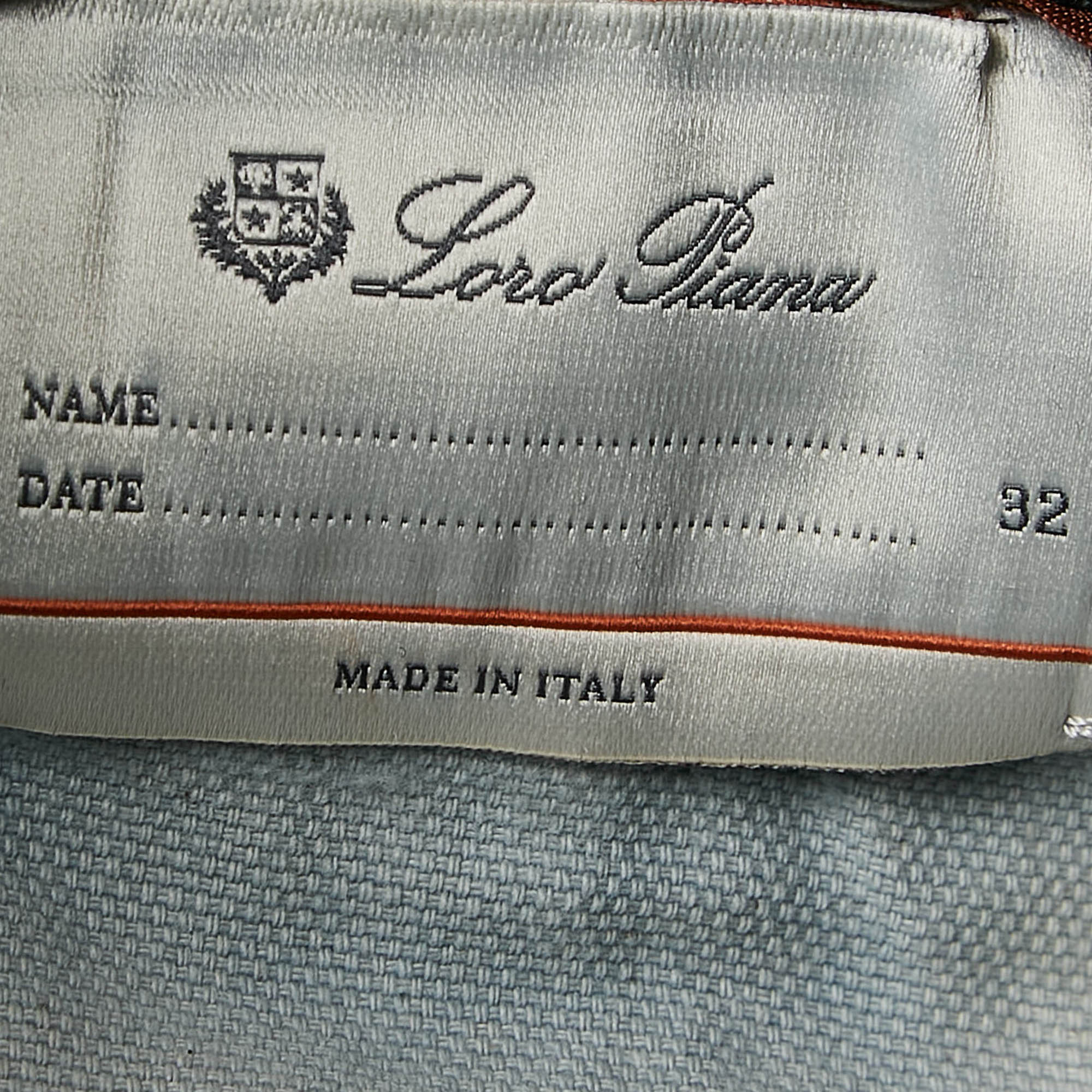 Loro Piana Blue Kurashiki Denim Jeans M Waist 32